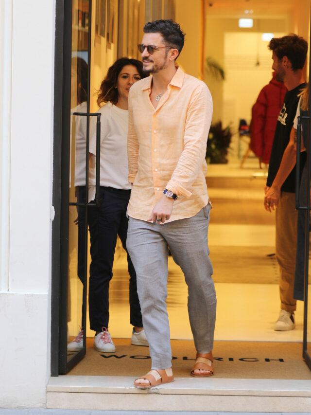 Katy Perry and Orlando Bloom go shopping and have lunch with Karlie Kloss and husband in Rome