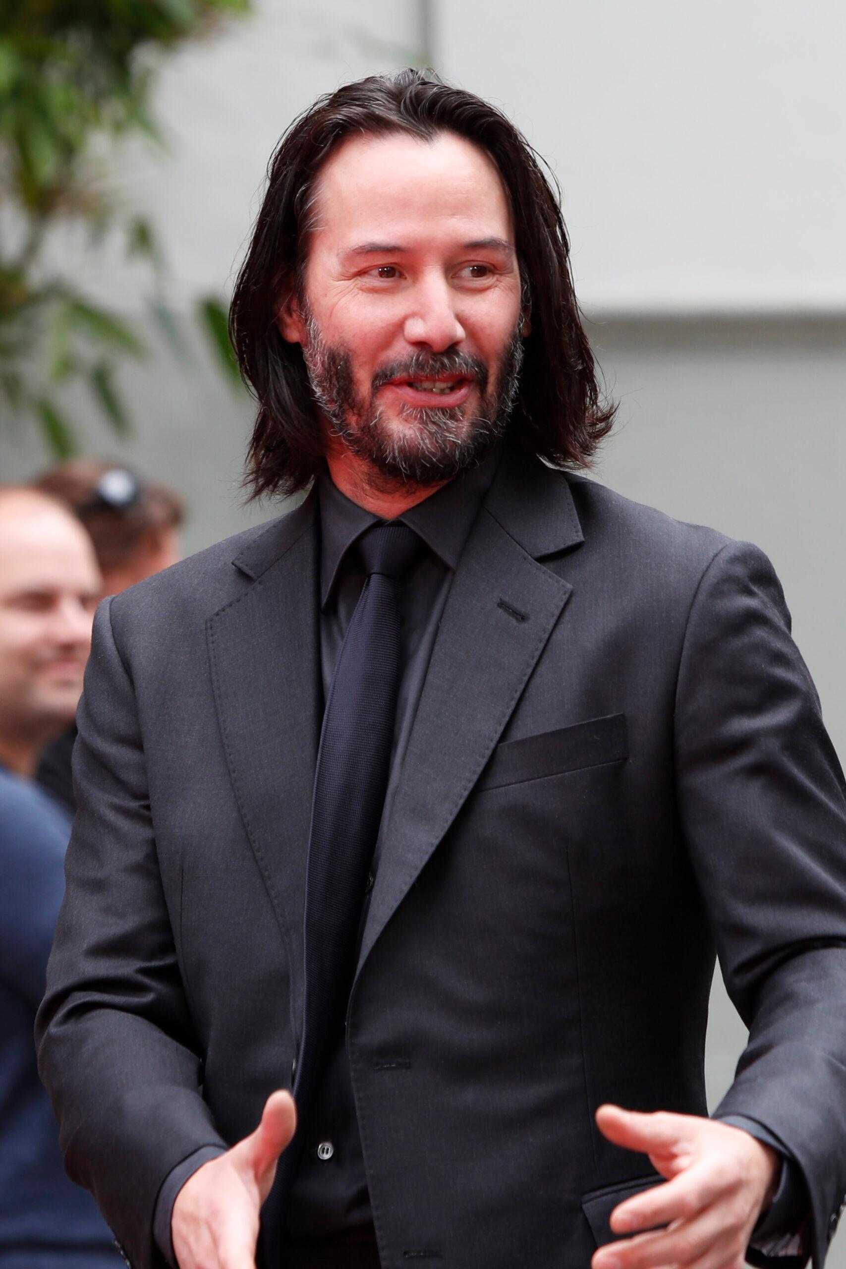 Keanu Reeves smiling