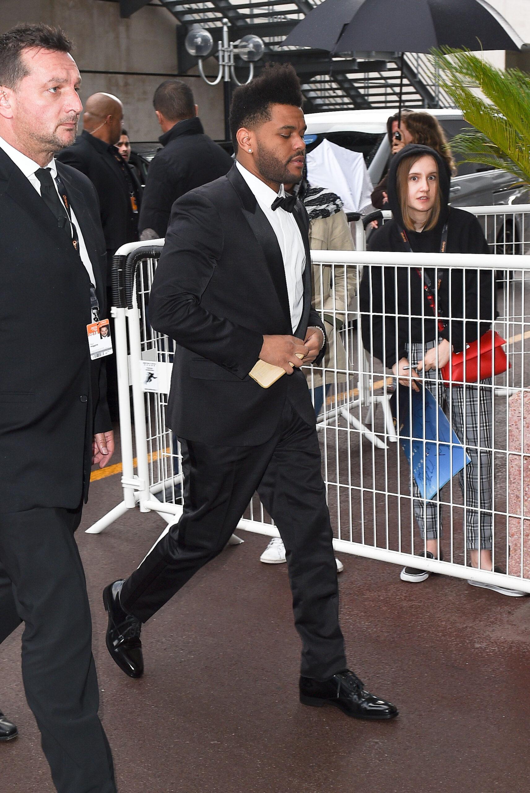 The Weeknd Abel Makkonen Tesfaye is seen arriving at the Palais De Festival in Cannes