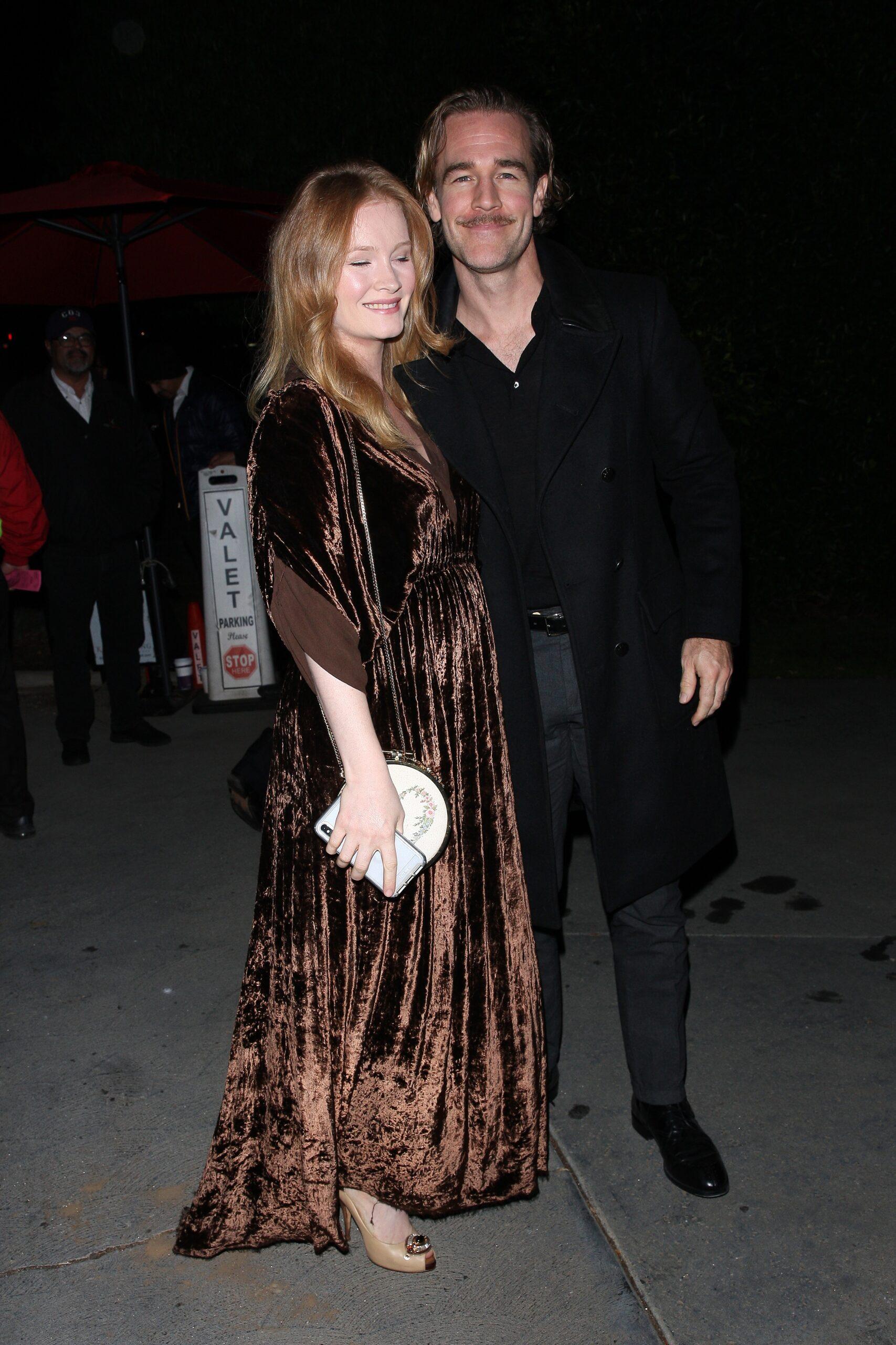 James Van Der Beek and his wife Kimberly Brook are seen attending Jennifer Klein apos s holiday party