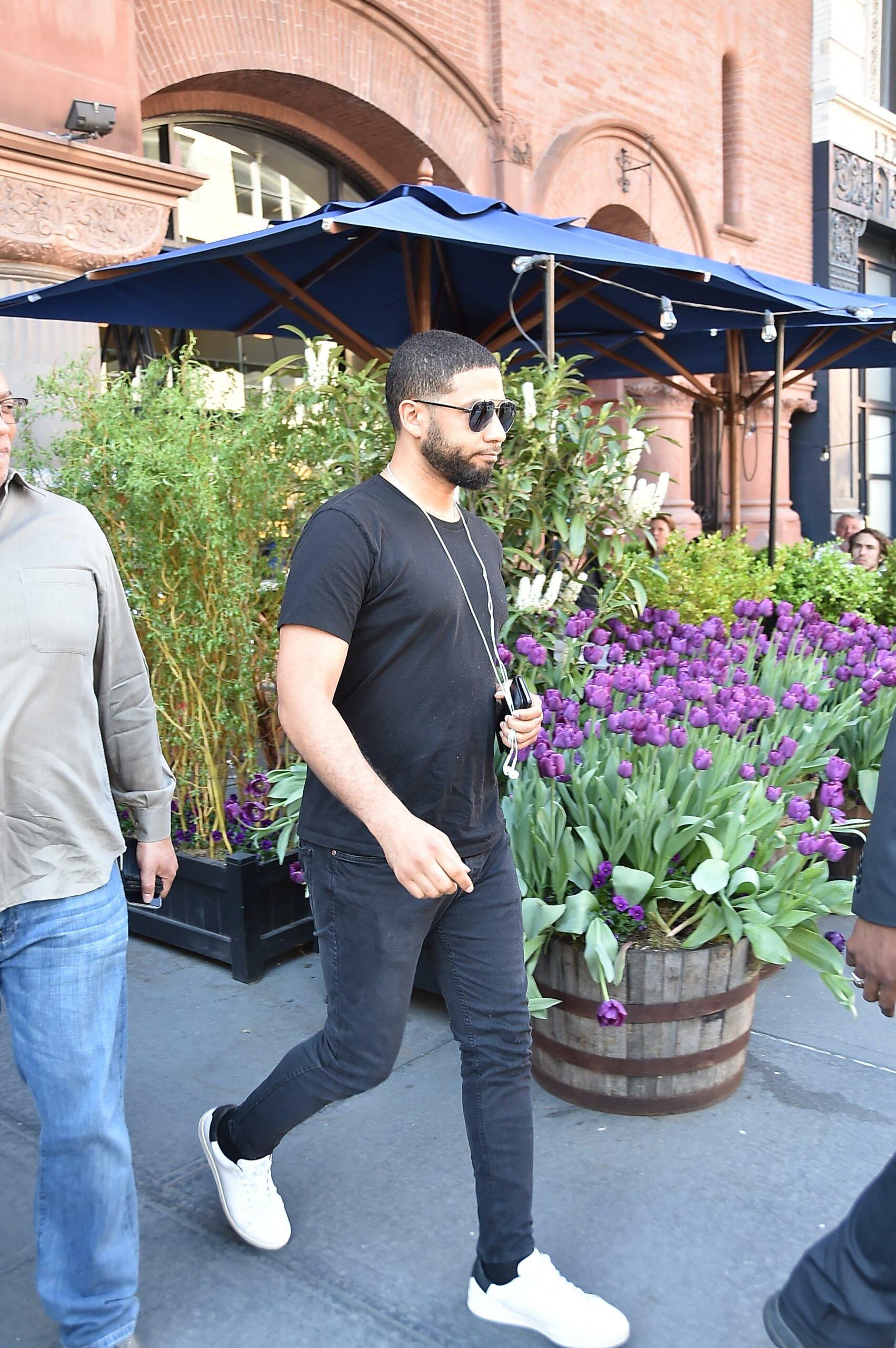 Jussie Smollet spotted in New York on the day of what could be his final appearance on apos Empire apos