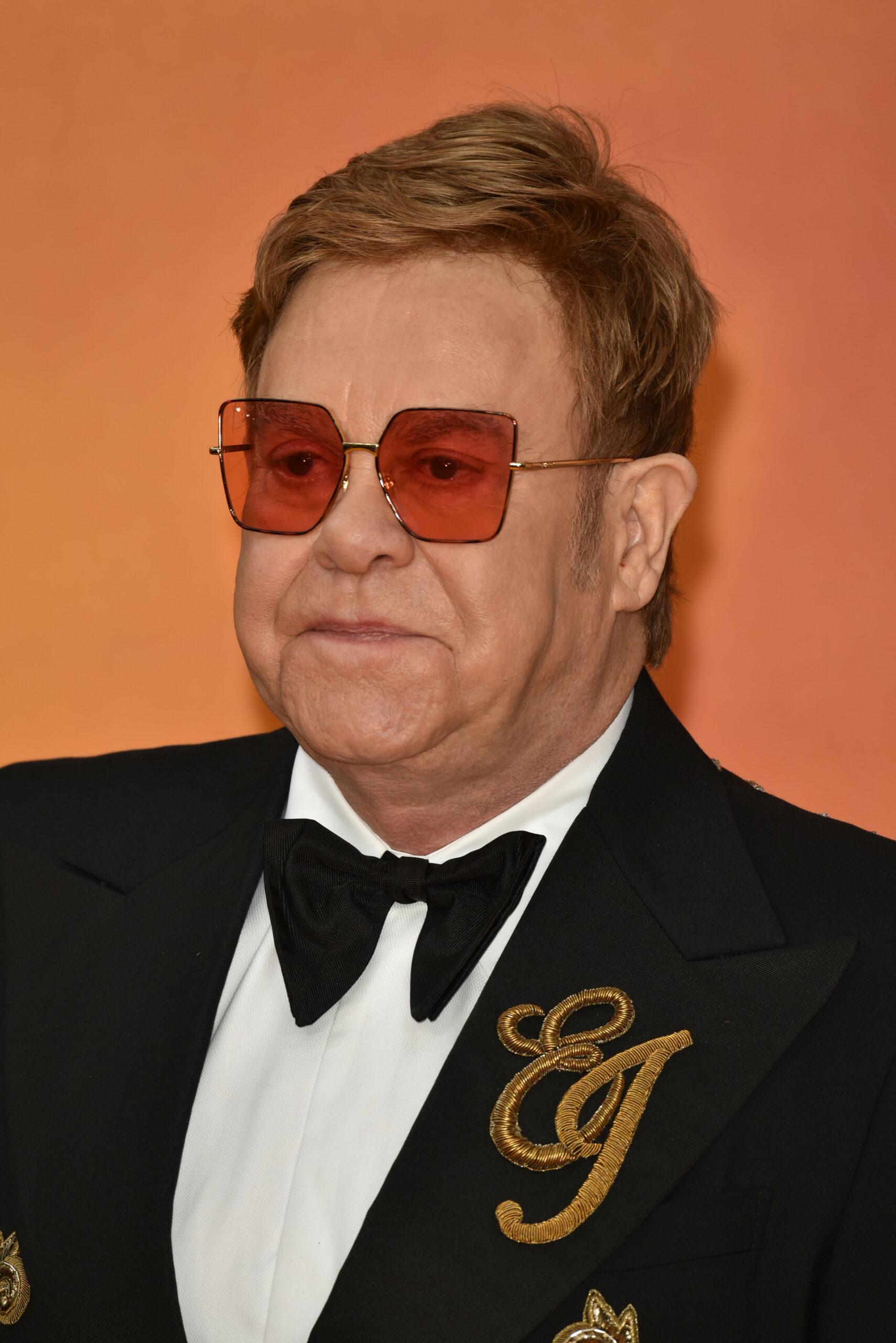 Elton John at "The Lion King" European film premiere