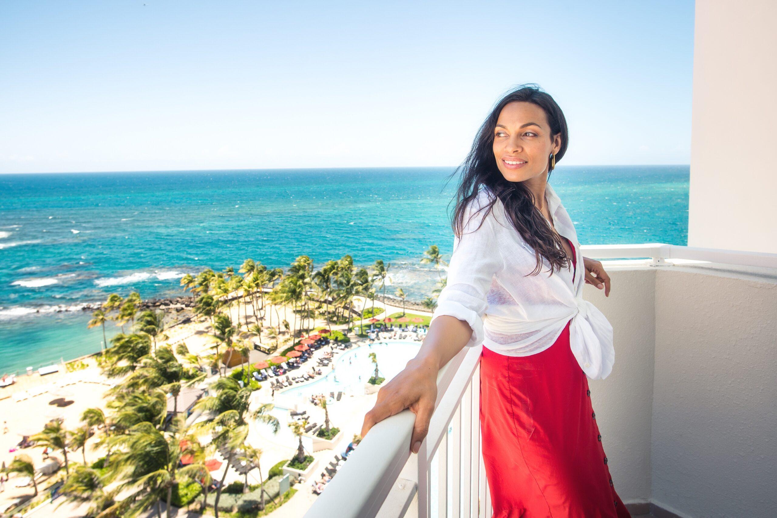 Rosario Dawson takes to the beach for new Hilton campaign to encourage tourism in Puerto Rico