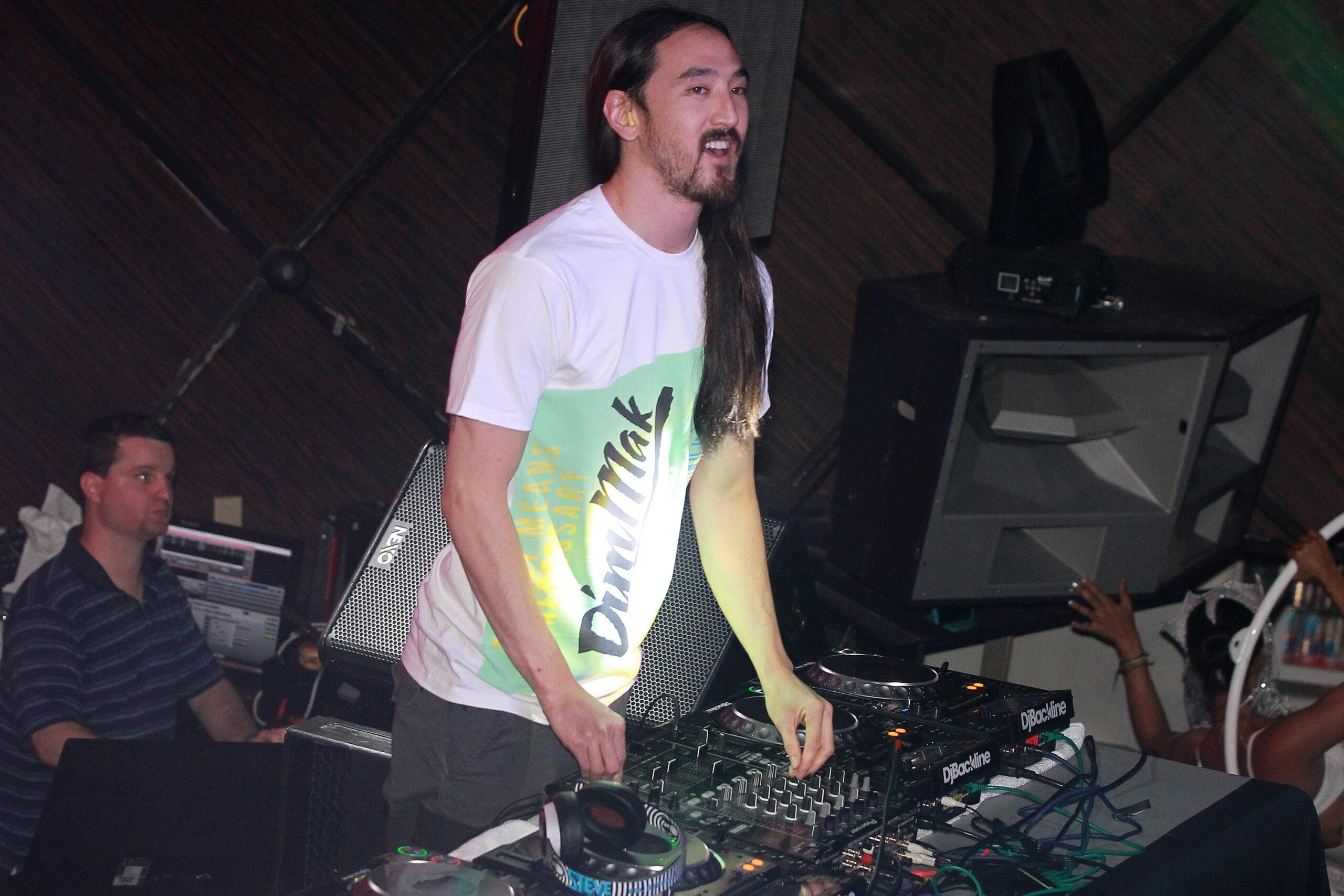 DJ Steve Aoki during his DJ set at Passion Nightclub at Seminole Hard Rock Hotel amp Casino Hollywood on 04 26 2015