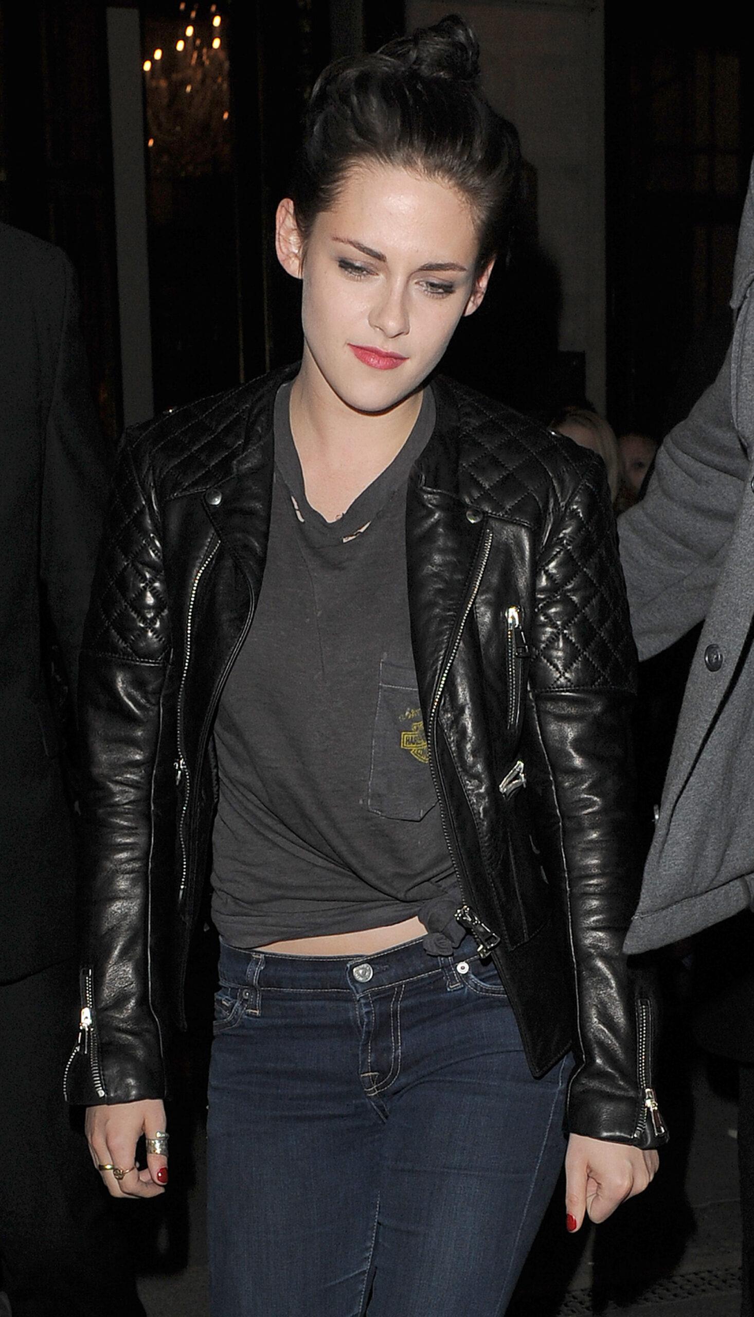 Kristen Stewart and Pharrell Williams seen leaving the Le Meurice Hotel