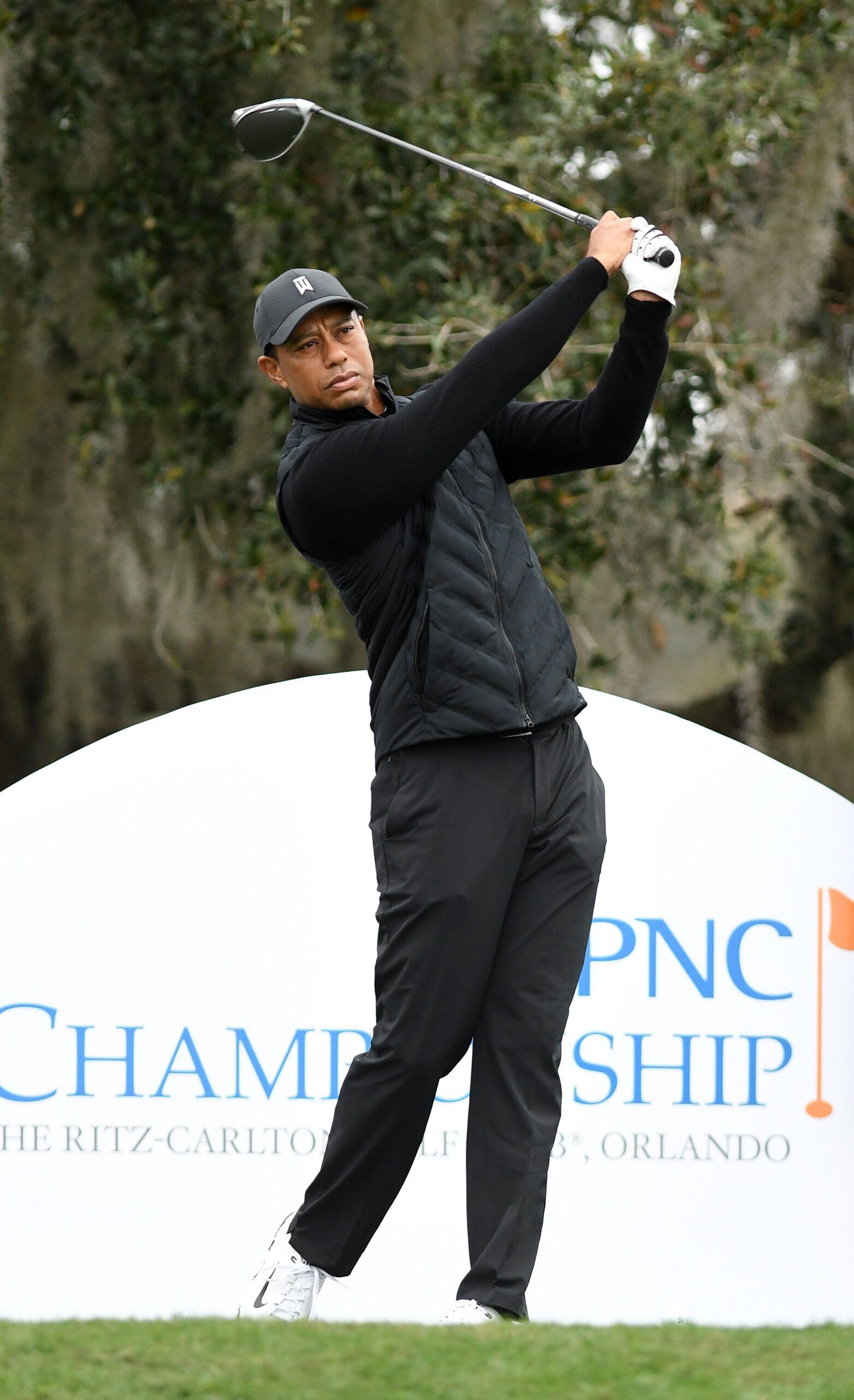 Tiger Woods e Son Charlie competem no PNC Championship em Orlando