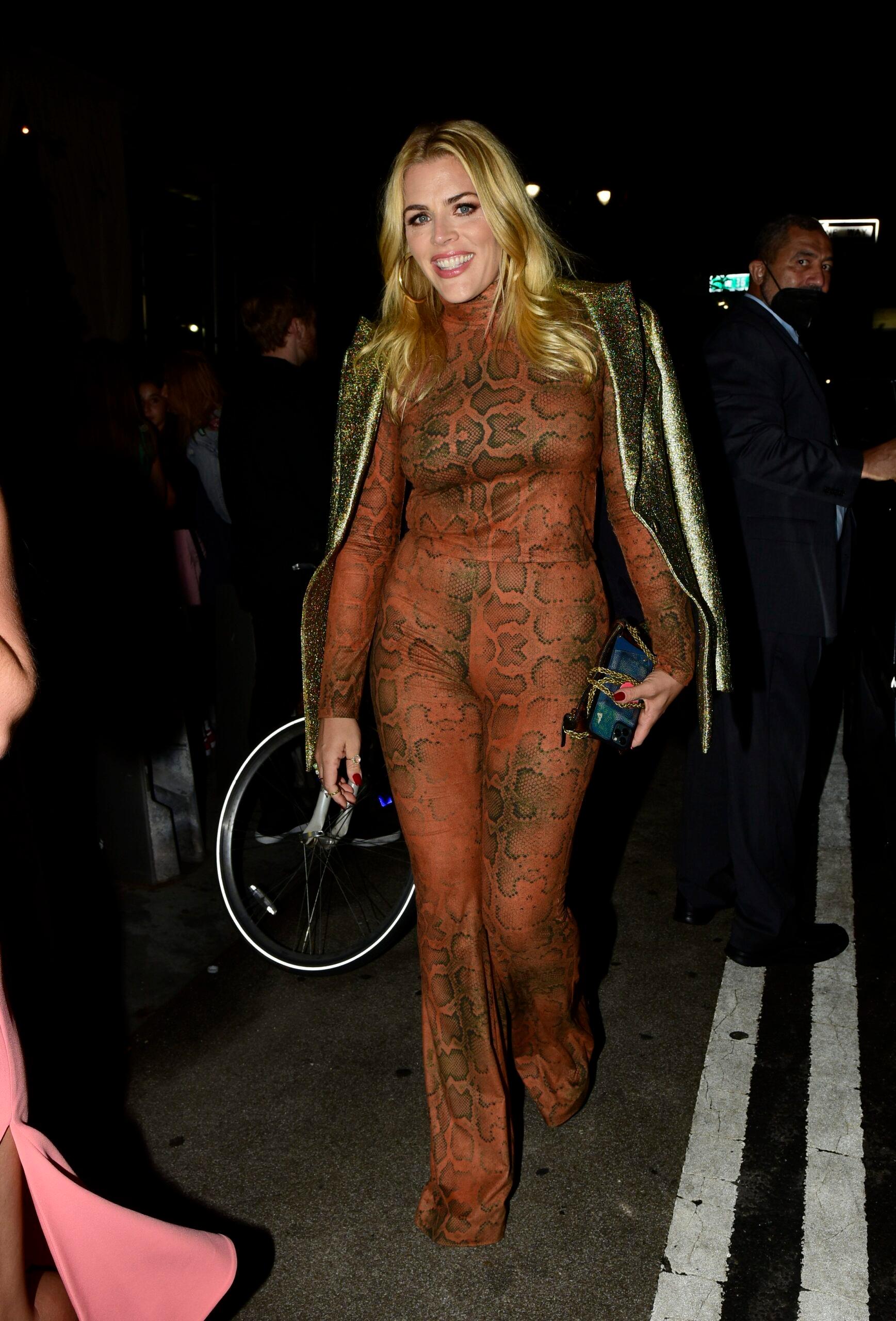 Busy Philipps leaves the 2021 Christian Siriano fashion show in NYC