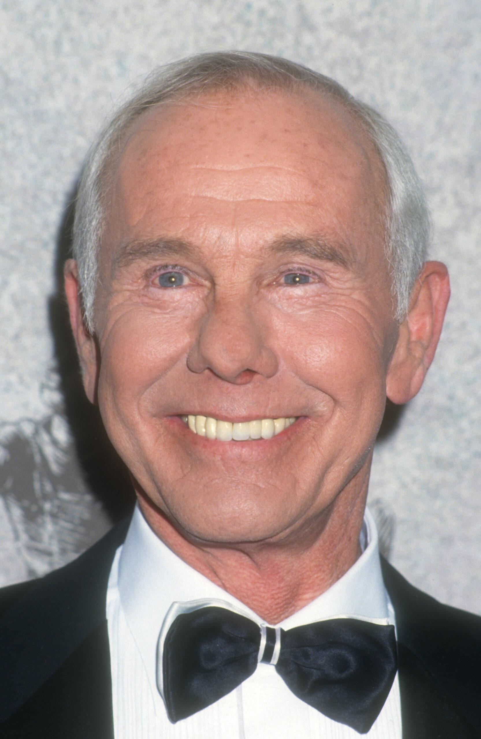 An up-close photo of Johnny Carson