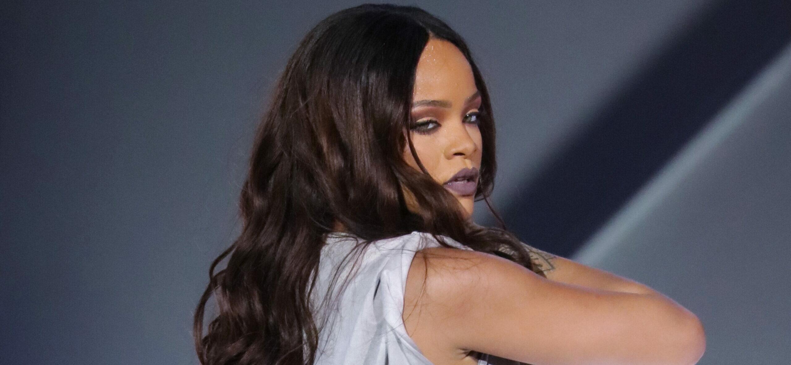 Rihanna on stage.