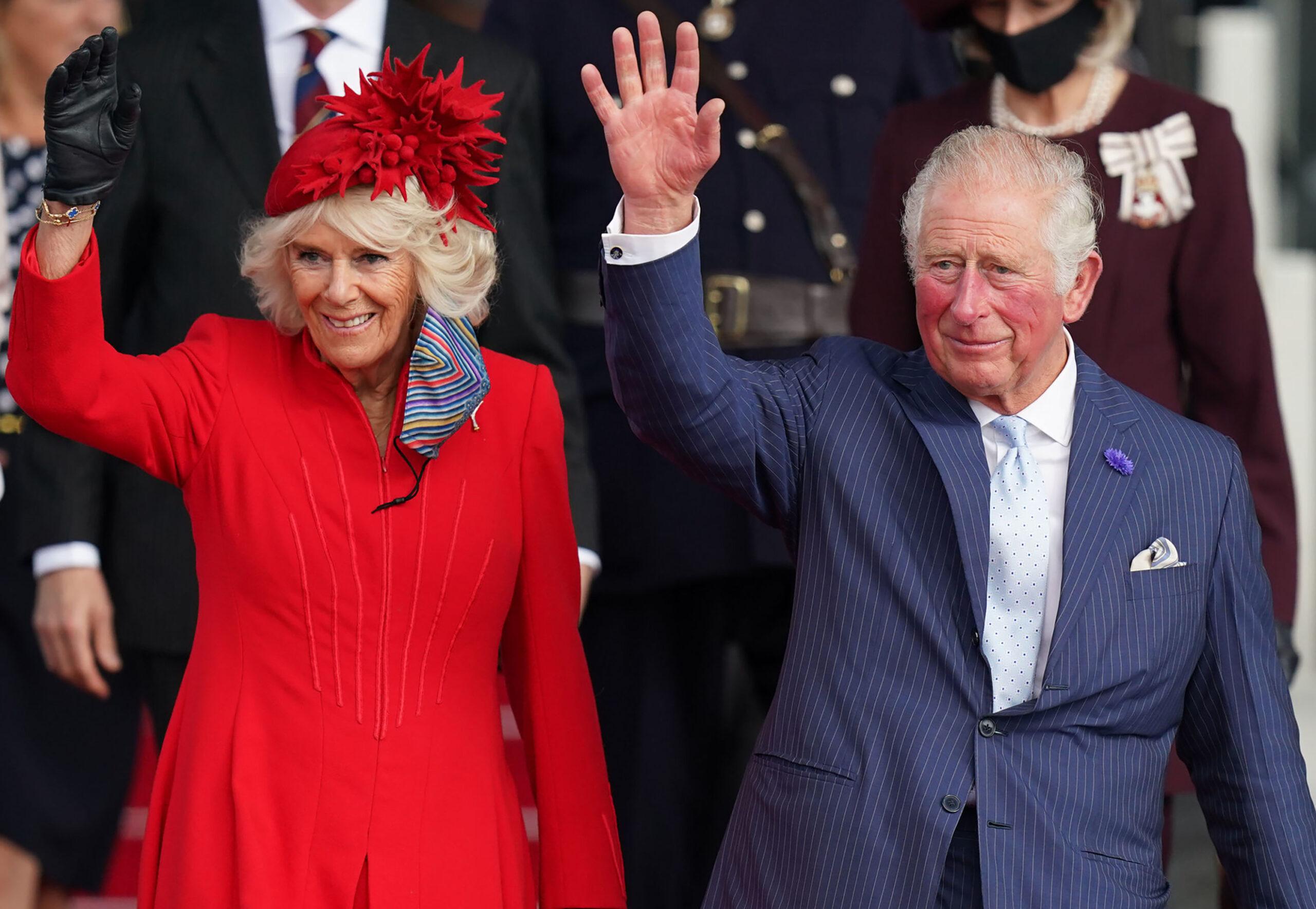 The Queen, The Prince of Wales, and The Duchess of Cornwall, attend the opening ceremony of the sixth session of the Senedd in Cardiff, UK, on the 14th October, 2021. Picture by Andrew Matthews/WPA-Pool. 14 Oct 2021 Pictured: Camilla, Duchess of Cornwall, Prince Charles, Prince of Wales, Queen, Queen Elizabeth II. Photo credit: MEGA TheMegaAgency.com +1 888 505 6342 (Mega Agency TagID: MEGA796315_001.jpg) [Photo via Mega Agency]