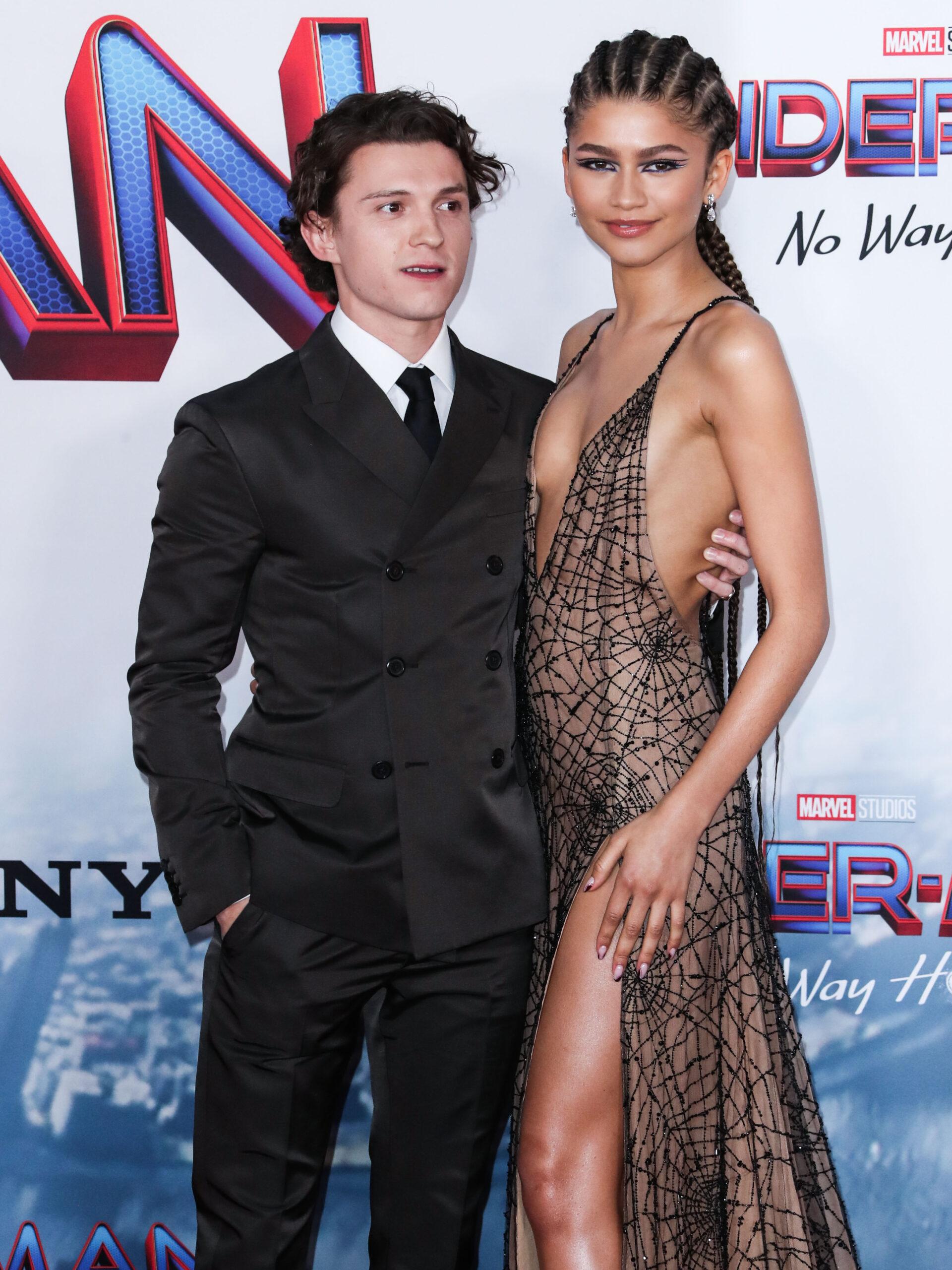 Zendaya and Tom Holland at the Los Angeles Premiere Of Columbia Pictures' 'Spider-Man: No Way Home'