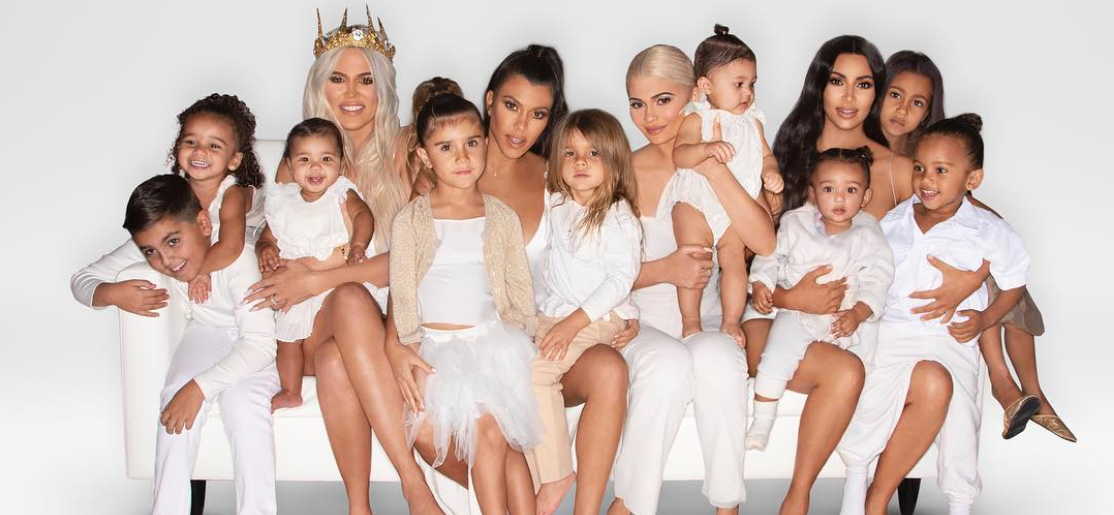 Kardashian and Jenner siblings with their kids