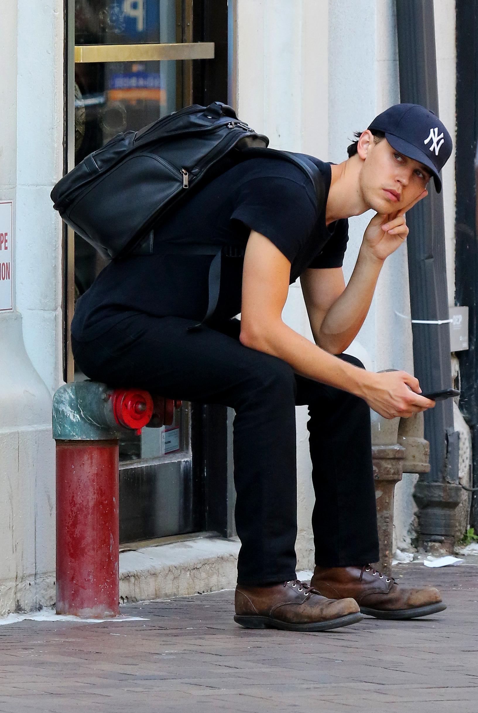 Upcoming quot Elvis Presley quot star Austin Butler looks deep in thought in NYC