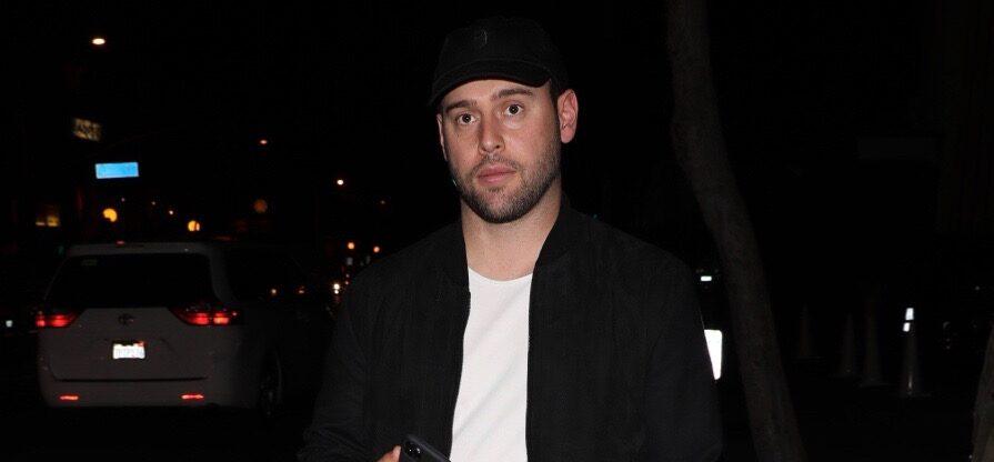 Scooter Braun is seen arriving to Justin Bieber birthday party