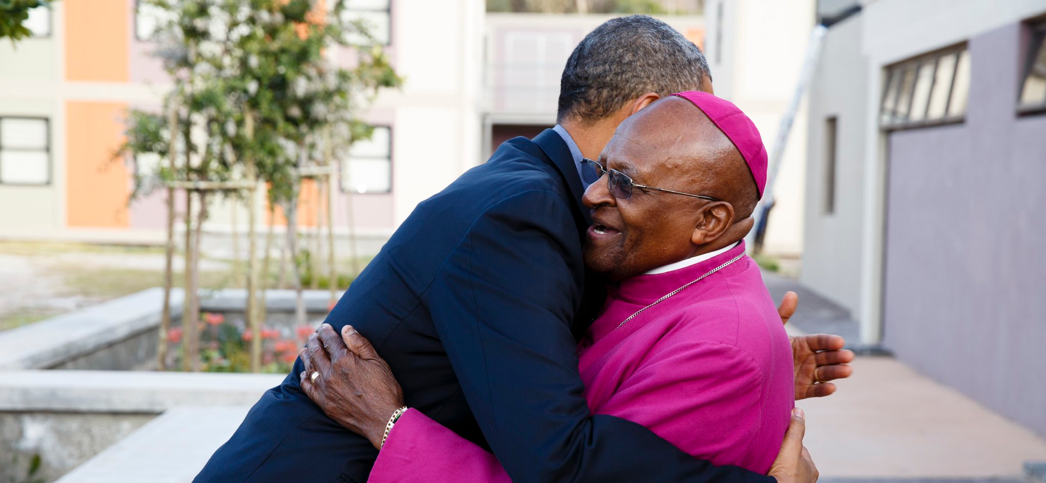 Barack Obama and Desmond Tutu