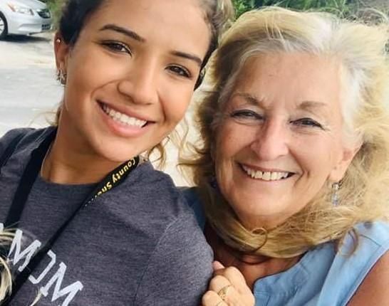 Victoria Pacheco with her grandmother