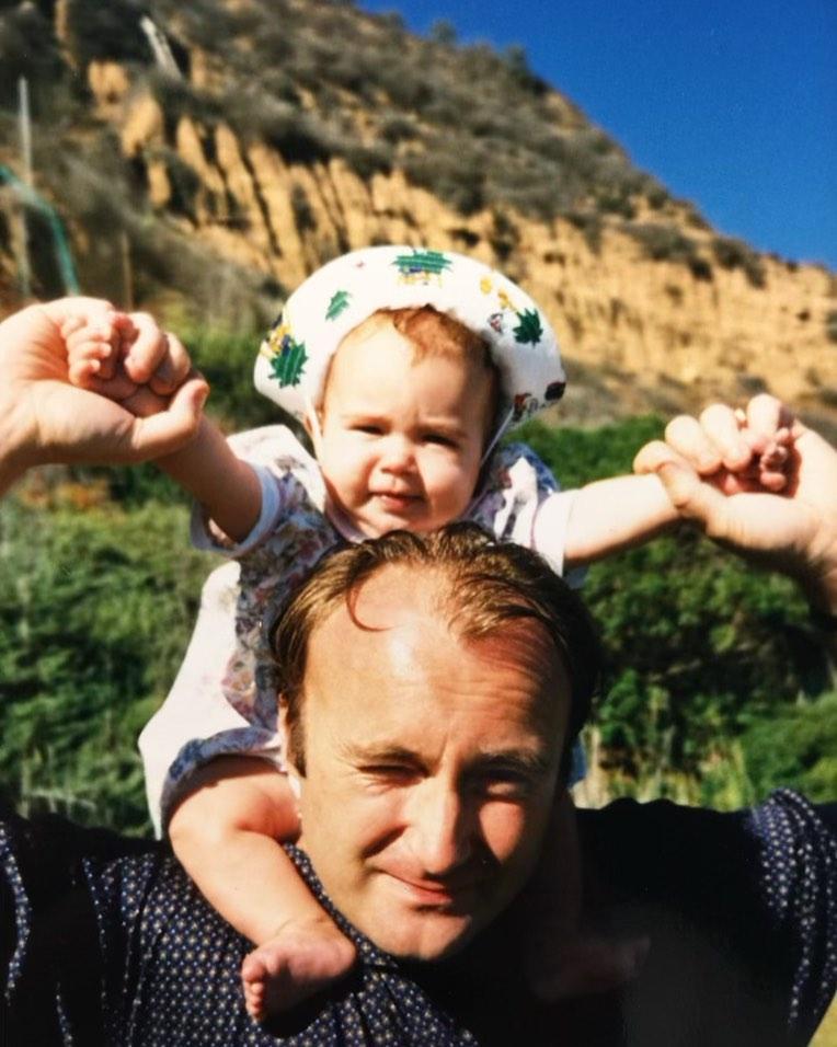 Phil Collins and his daughter Lily Collins