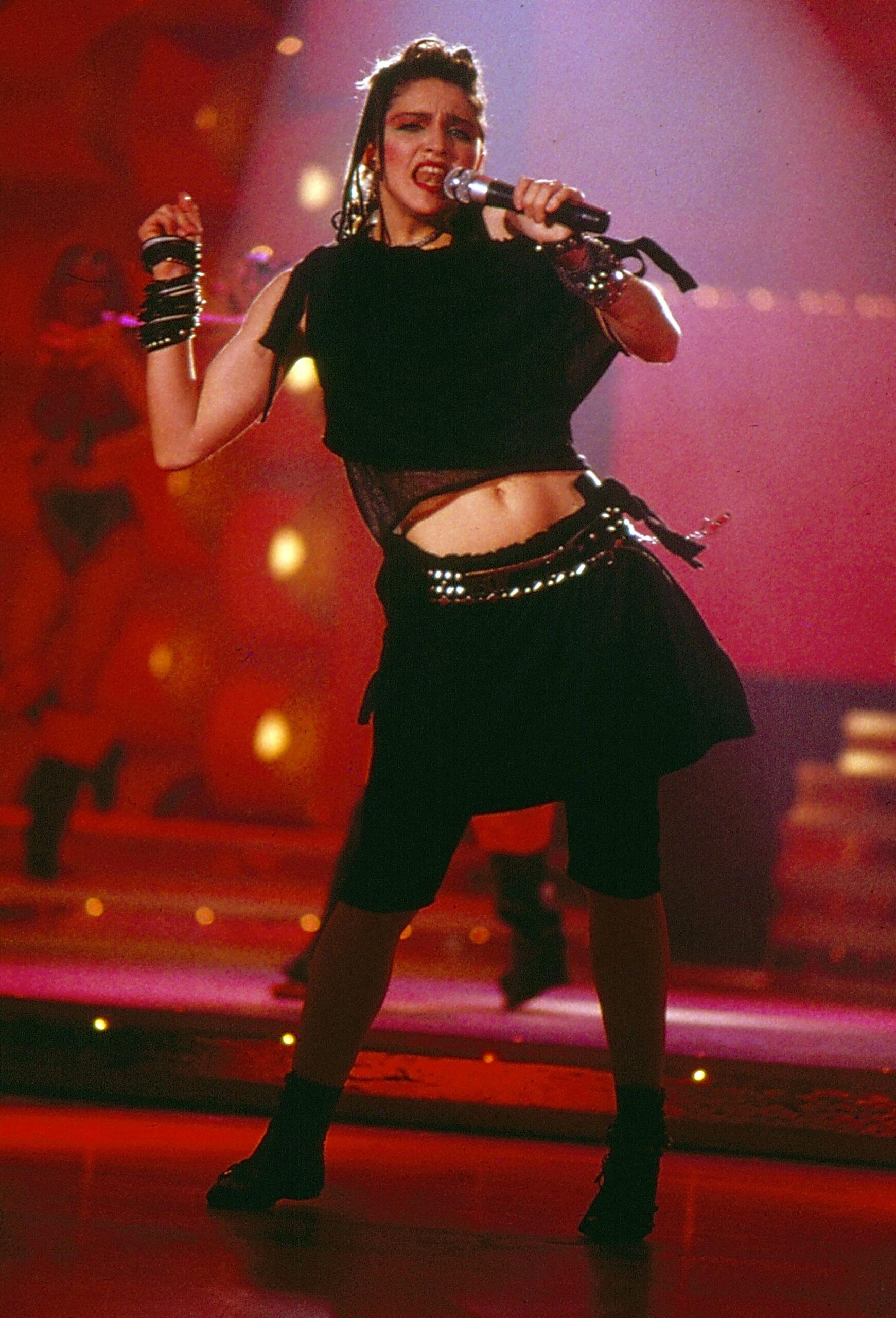 Madonna singing.