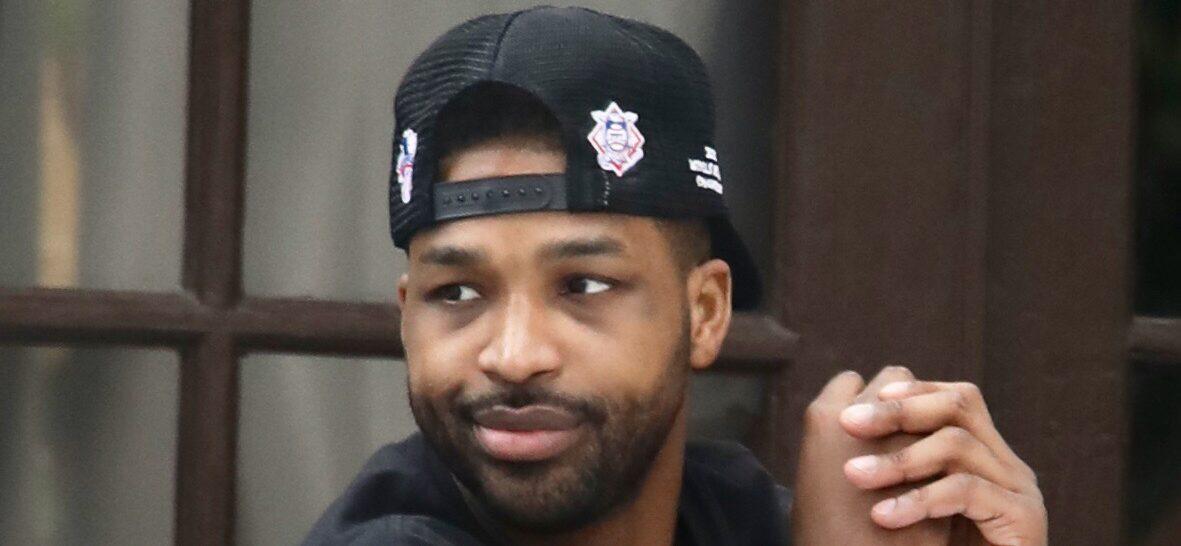 Khloe Kardashian's ex Tristan Thompson seen days after baby True's 1st birthday drinking champagne and eating pizza at The Ivy with buddies, while wearing a “Dirty Bastard” graphic tee. 16 Apr 2019 Pictured: Tristan Thompson. Photo credit: APEX / MEGA TheMegaAgency.com +1 888 505 6342 (Mega Agency TagID: MEGA401279_016.jpg) [Photo via Mega Agency]