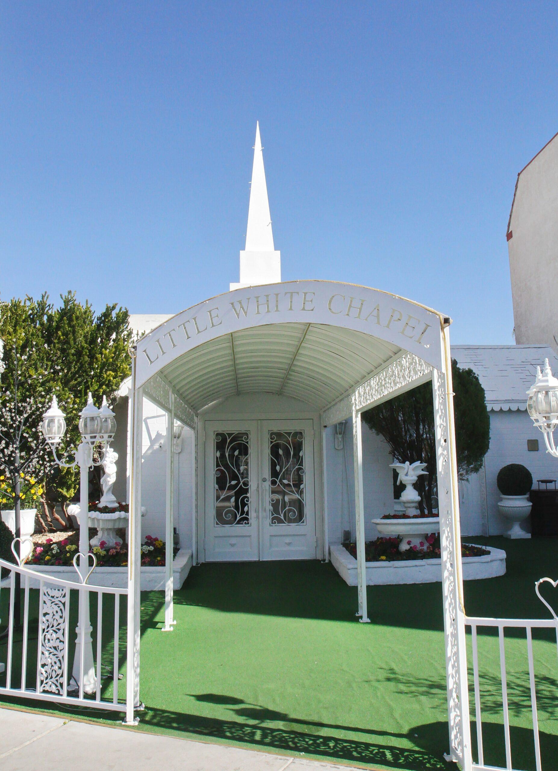 The Las Vegas landmark where numerous celebrities have tied the knot is up for sale for the first time in 68 years. Now on the market for $12 million, A Little White Chapel is where Britney Spears embarked on her infamous 55-hour marriage to childhood friend Jason Alexander, and where Judy Garland and her fourth husband, Mark Herron; Michael Jordan and Juanita Vanoy; Frank Sinatra and Mia Farrow; Bruce Willis and Demi Moore; and more famous couples all said, "I do.". 17 Apr 2019 Pictured: Little White Chapel. Photo credit: Mike Stotts / MEGA TheMegaAgency.com +1 888 505 6342 (Mega Agency TagID: MEGA401799_008.jpg) [Photo via Mega Agency]