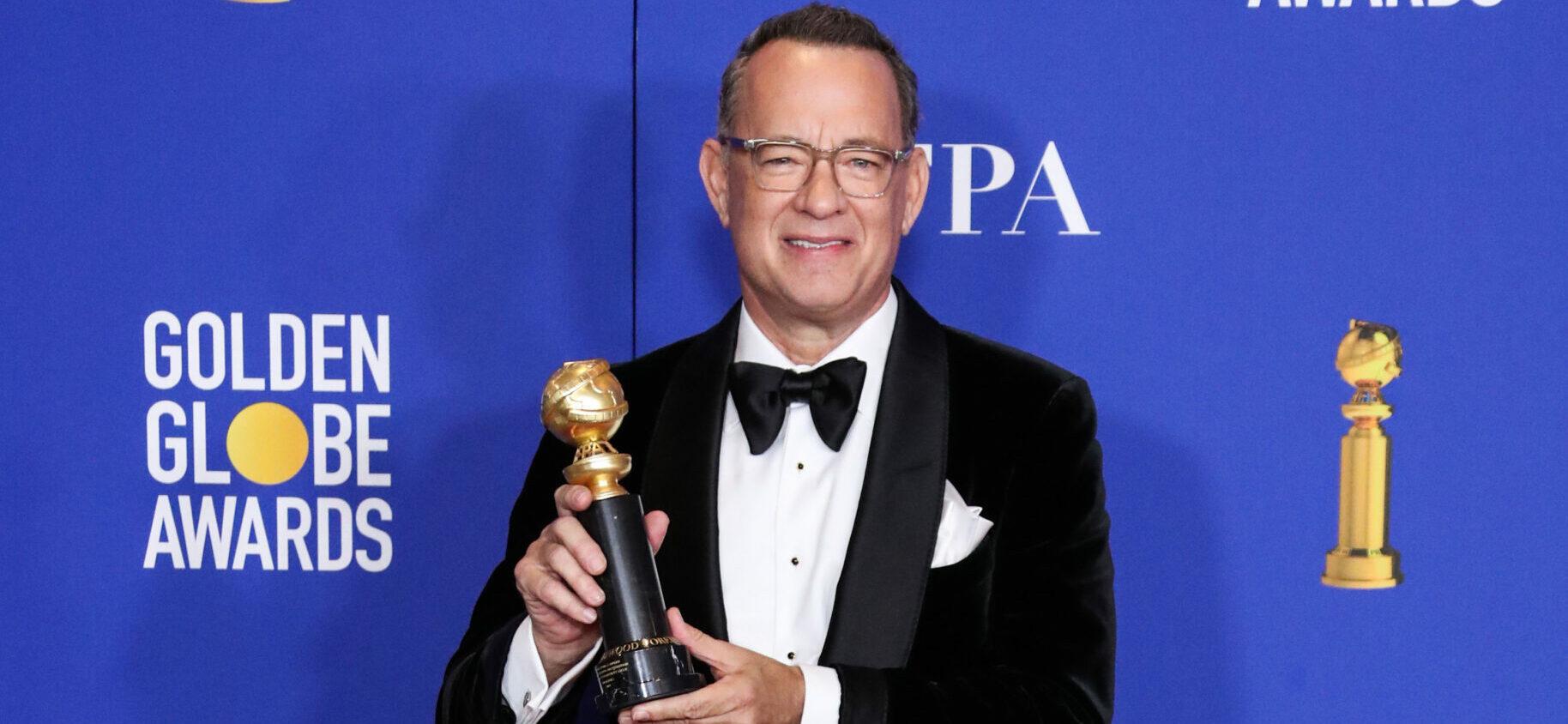 Actor Tom Hanks, winner of the Cecil B. Demille Award, poses in the press room during the 77th Annual Golden Globe Awards held at The Beverly Hilton Hotel on January 5, 2020 in Beverly Hills, Los Angeles, California, United States.