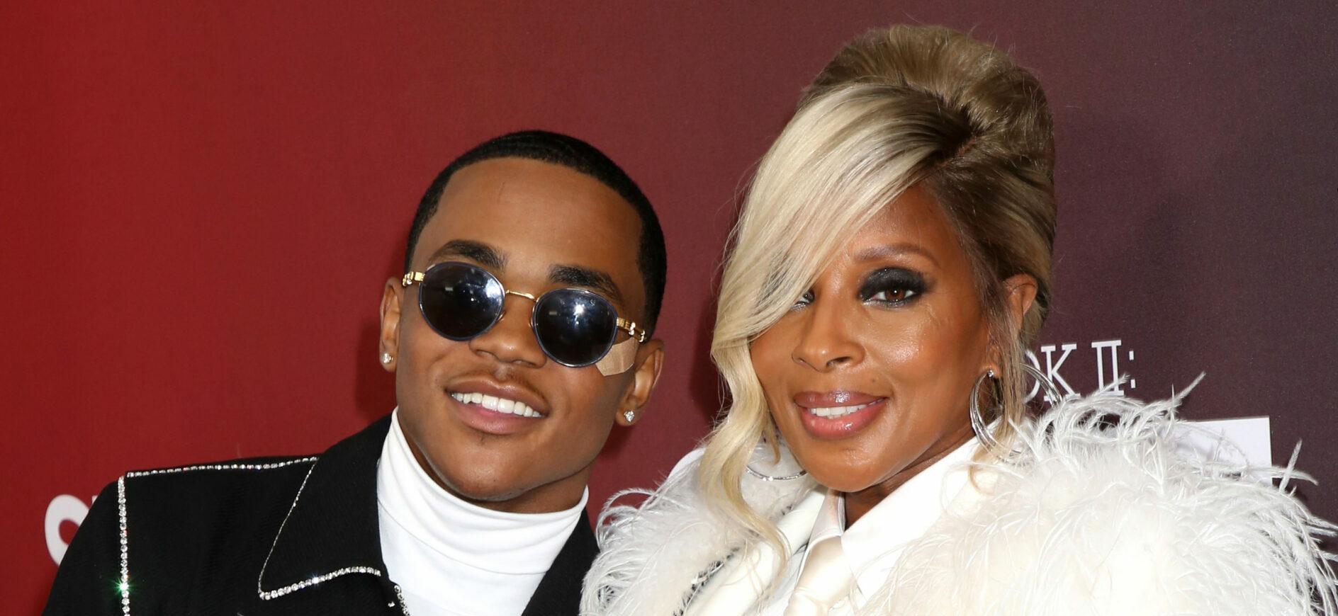 'Power Book II: Ghost' Season 2 Premiere held at the SVA Theatre on November 17, 2021 in New York City, NY ©Steven Bergman/AFF-USA.COM. 17 Nov 2021 Pictured: Michael Rainey Jr. and Mary J. Blige.