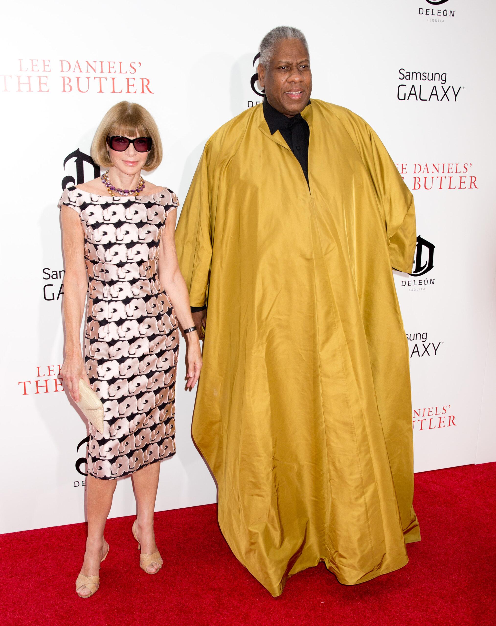 André Leon Talley & Anna Wintour on the red carpet