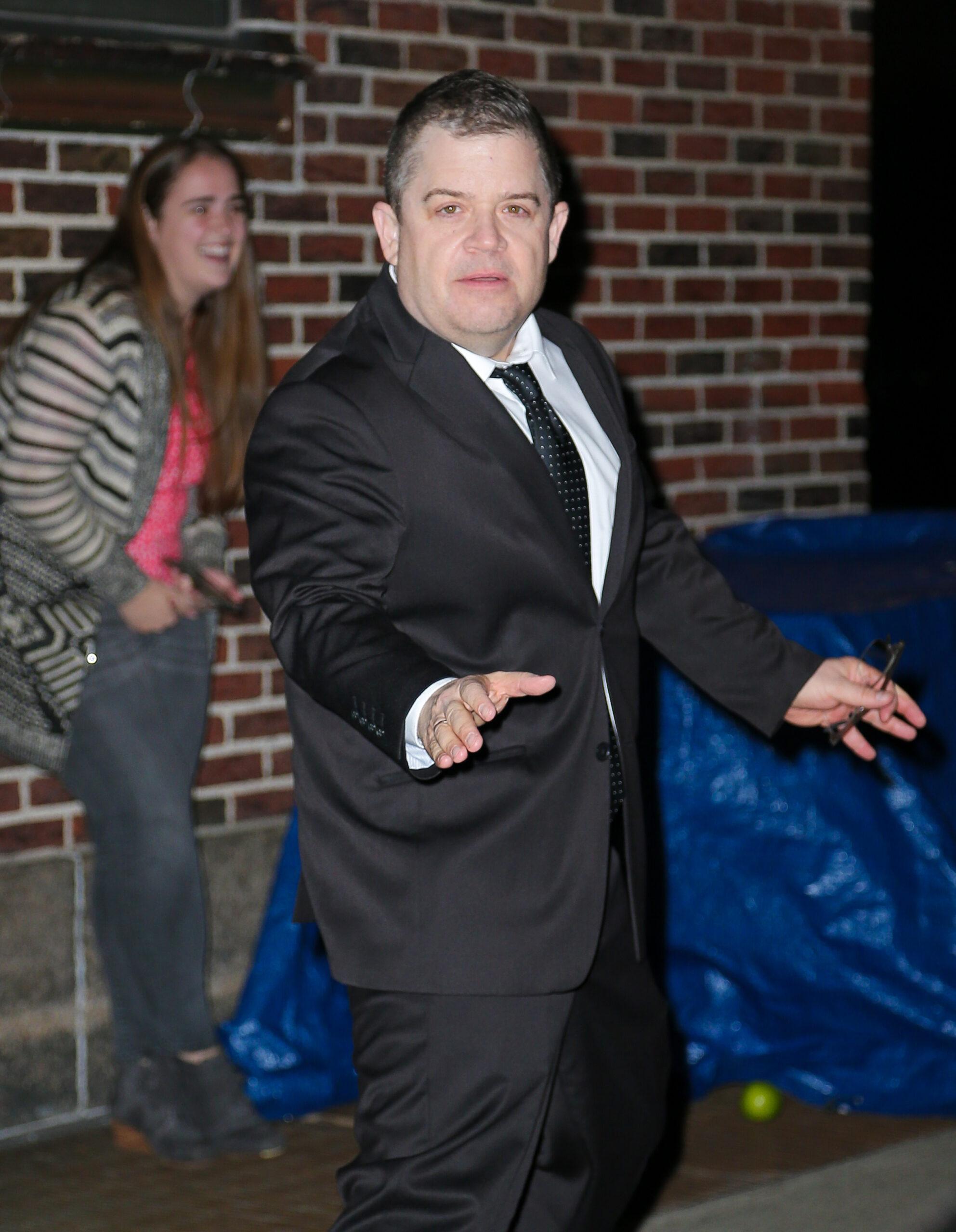 Patton Oswalt seen posing while leaving The Late Show with Stephen Colbert in NYC