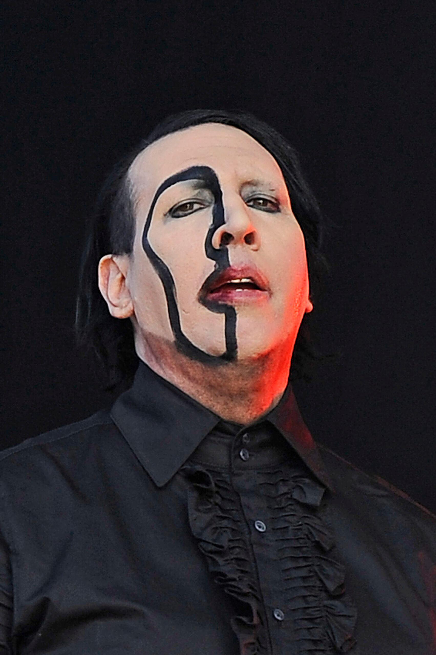 Marilyn Manson performing at Download Festival