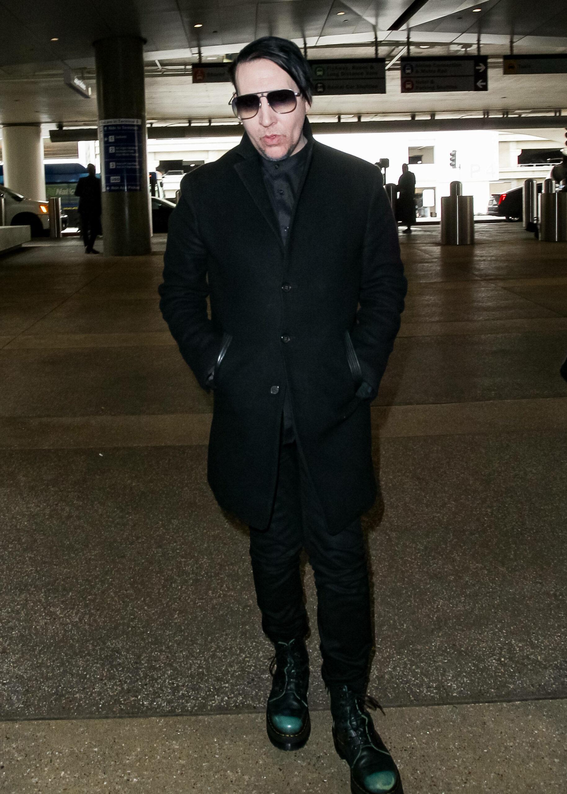Marilyn Manson at LAX International Airport
