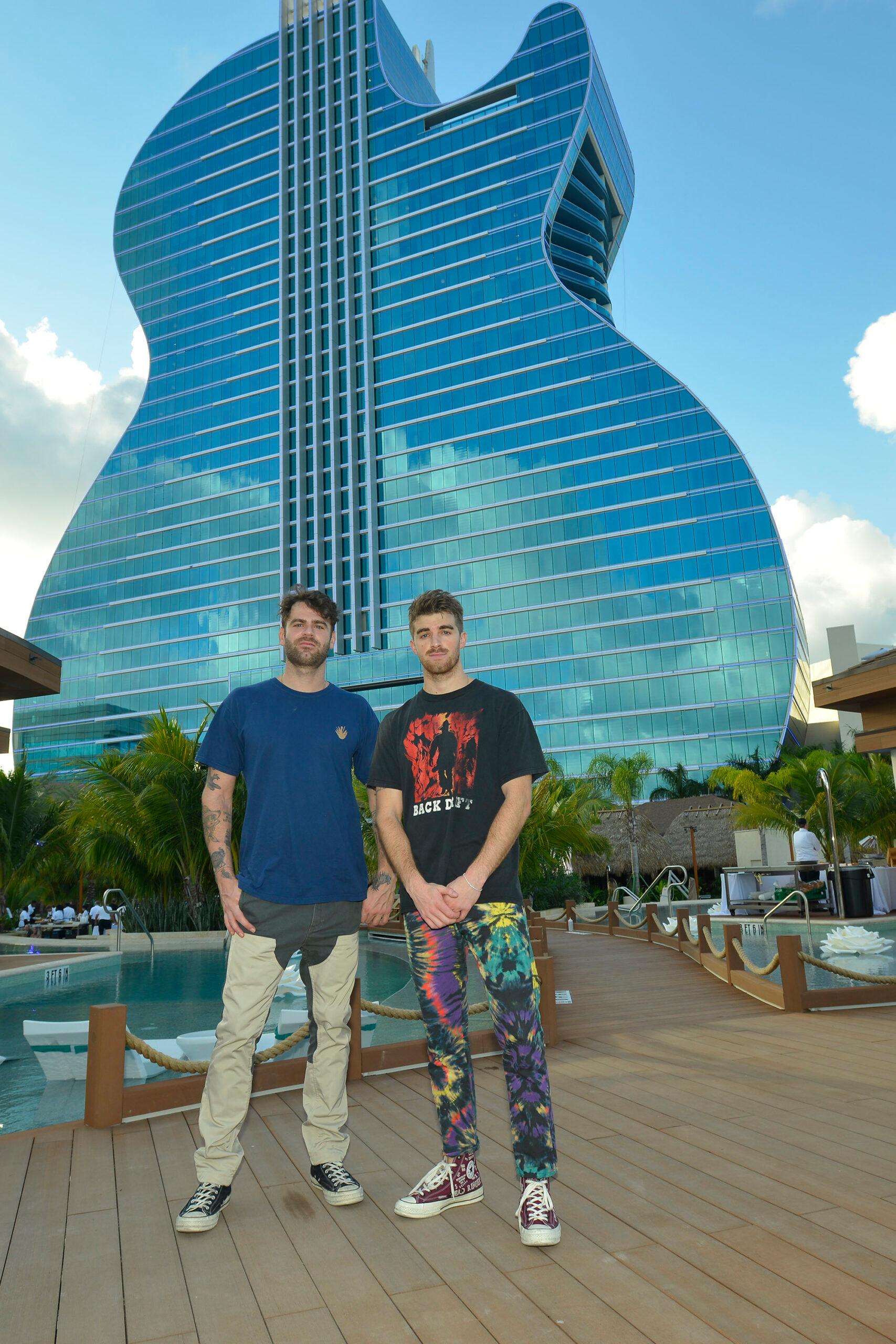 Chainsmokers at Grand Opening of the Guitar Hotel at Seminole Hard Rock Hotel amp Casino Hollywood FL