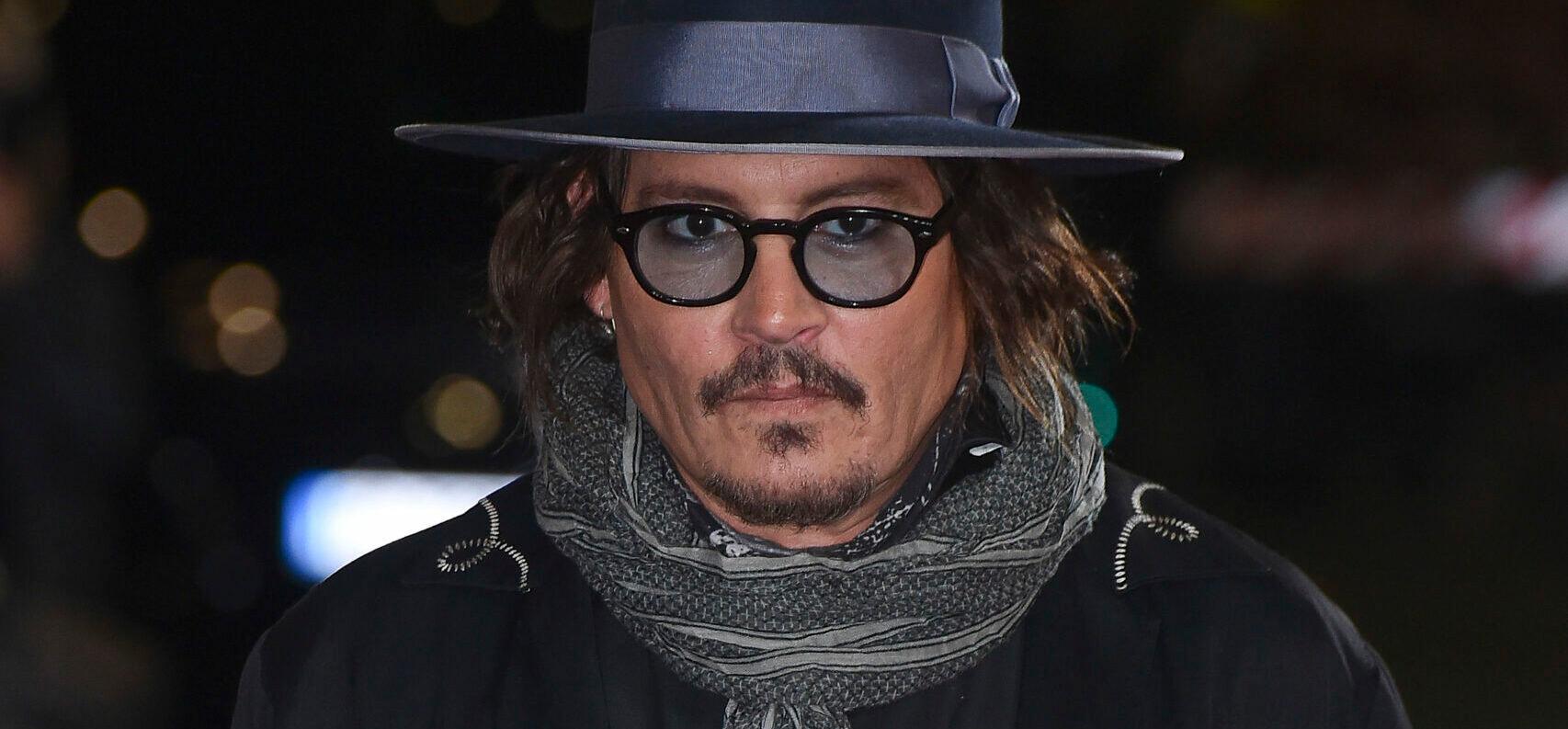 Johnny Depp and Mira Sorvino attend the red carpet of Depp apos s master class at the Auditorium della Conciliazione for the Rome Film Festival