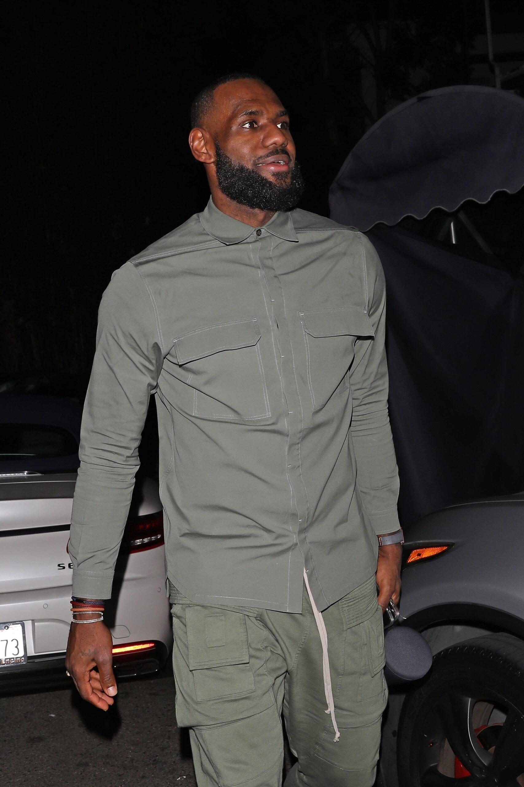 LeBron James parties at the Nice Guy club with his friends
