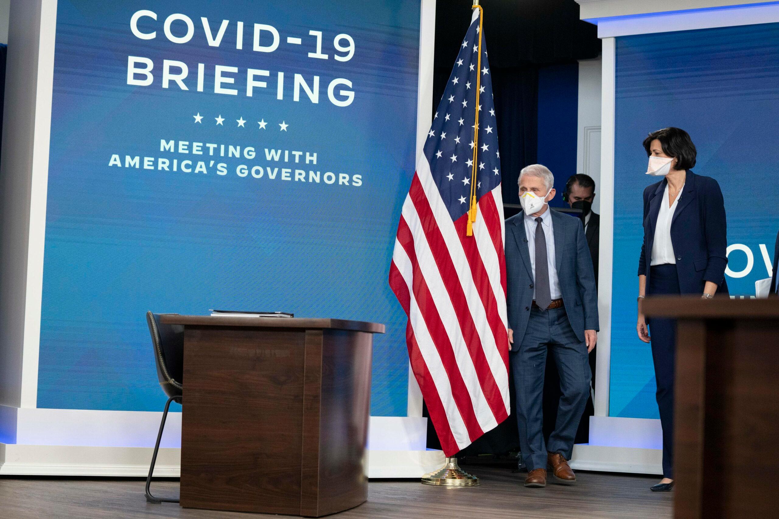 President Joe Biden participates in the White House COVID-19 Response Teams regular call with the National Governors Association