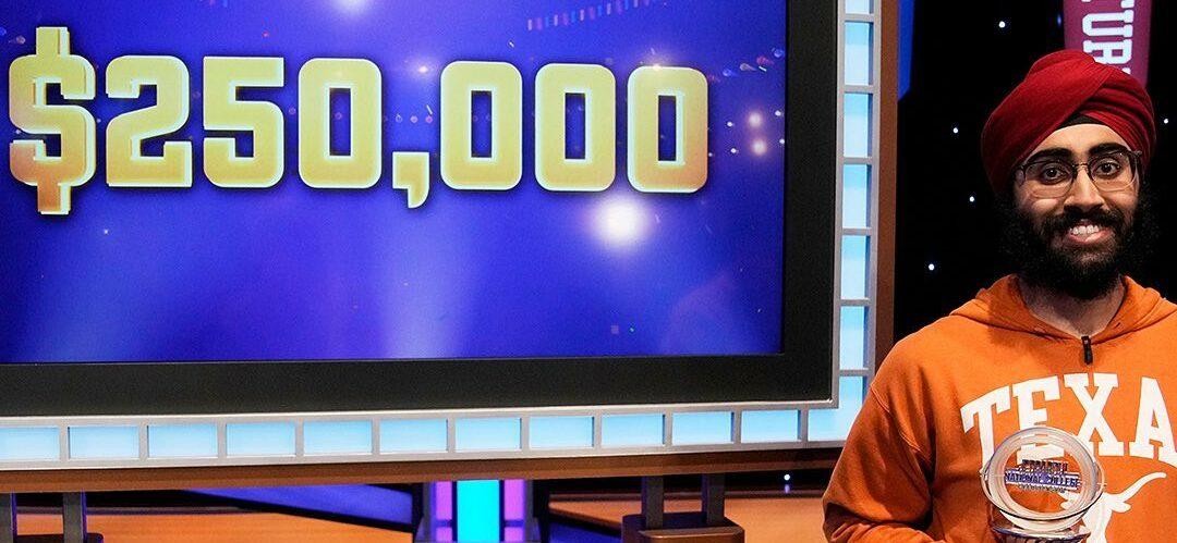 Jaskaran Singh, winner of the Jeopardy! National College Championship