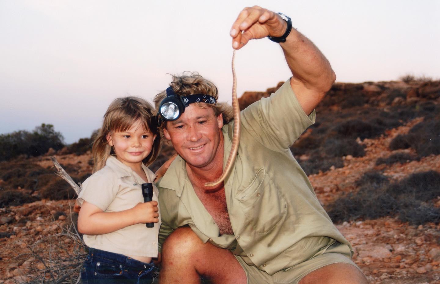 Bindi Irwin and Steve Irwin
