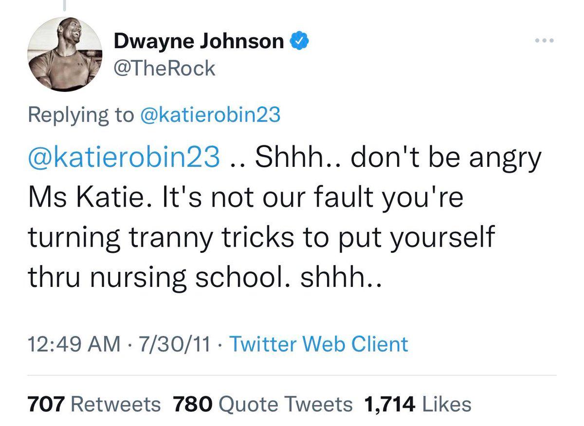 Dwayne Johnson deleted tweet
