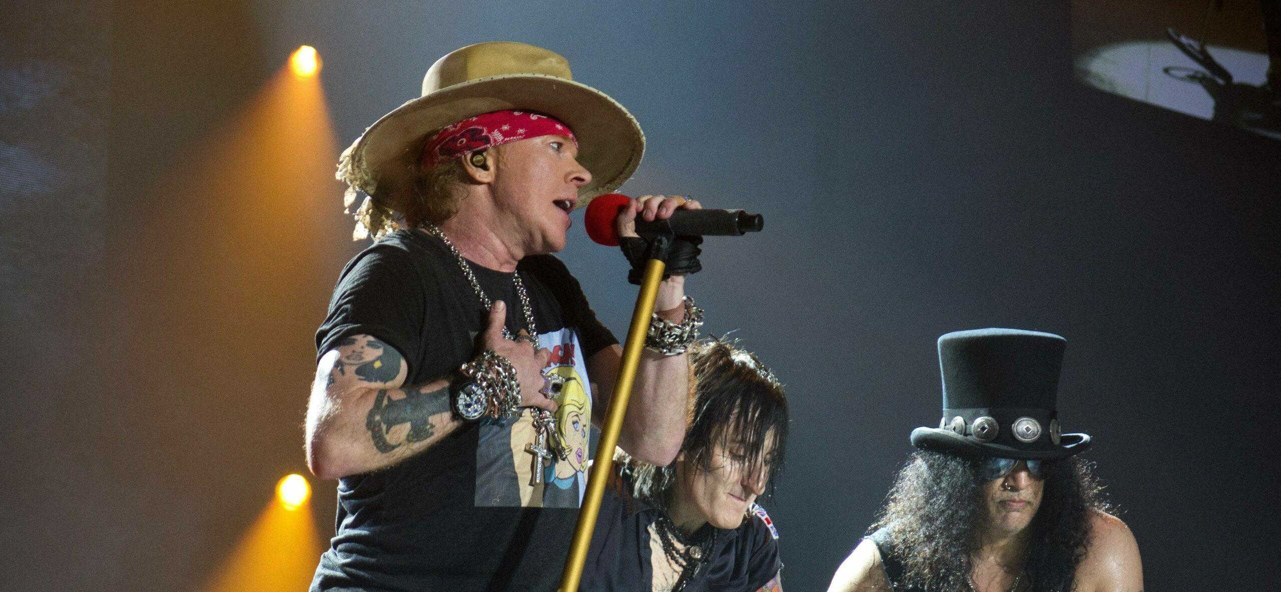 Axl Rose at a Guns N Roses concert