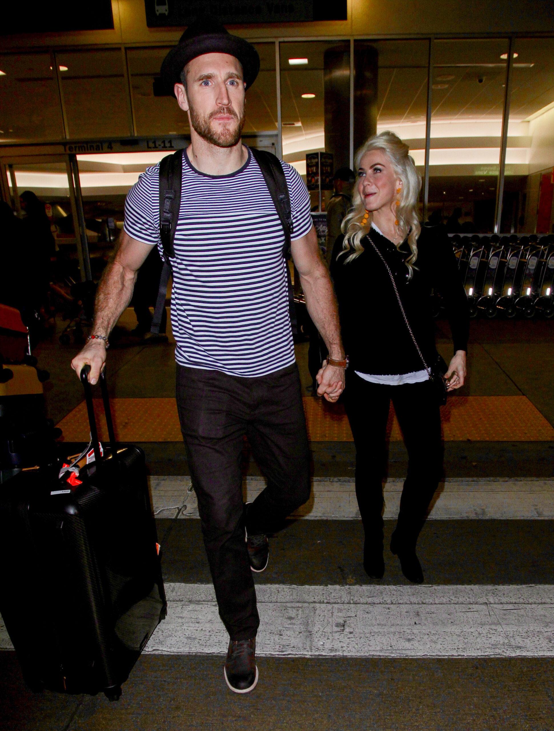 Brooks Laich and Julianne Hough at LAX