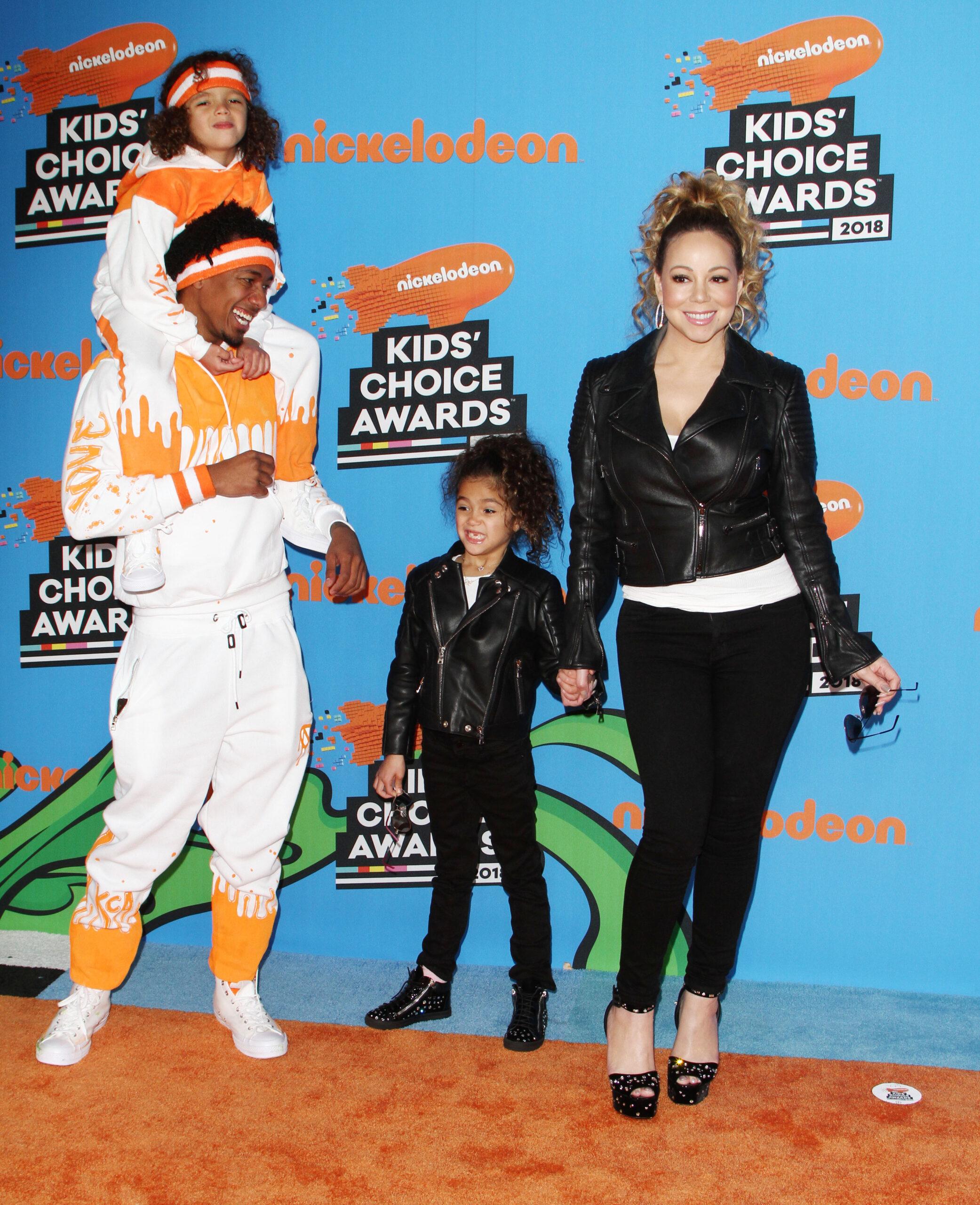 Nick Cannon & Mariah Carey at Kid's Choice Awards