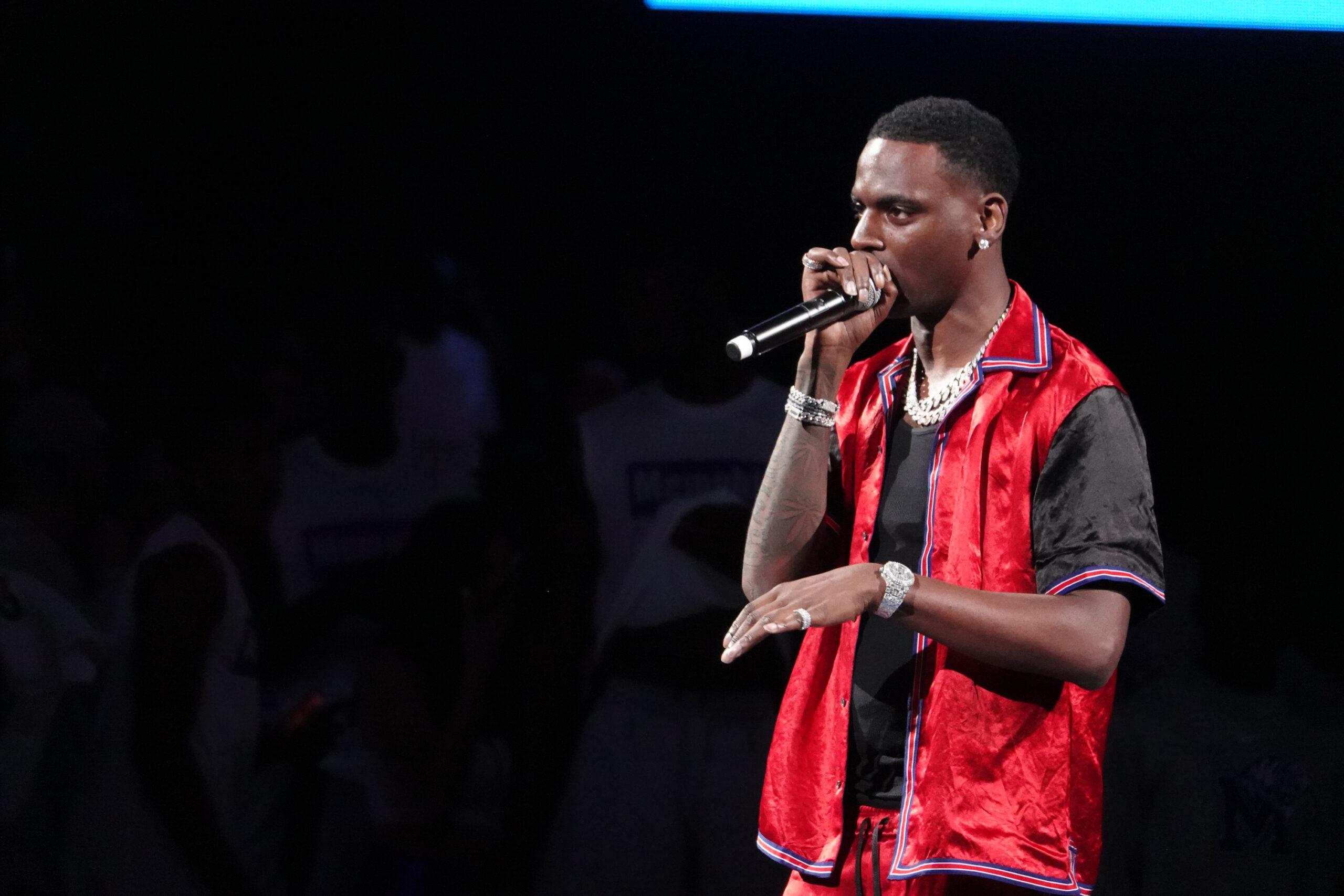 Rapper Young Dolph performing at Memphis Madness