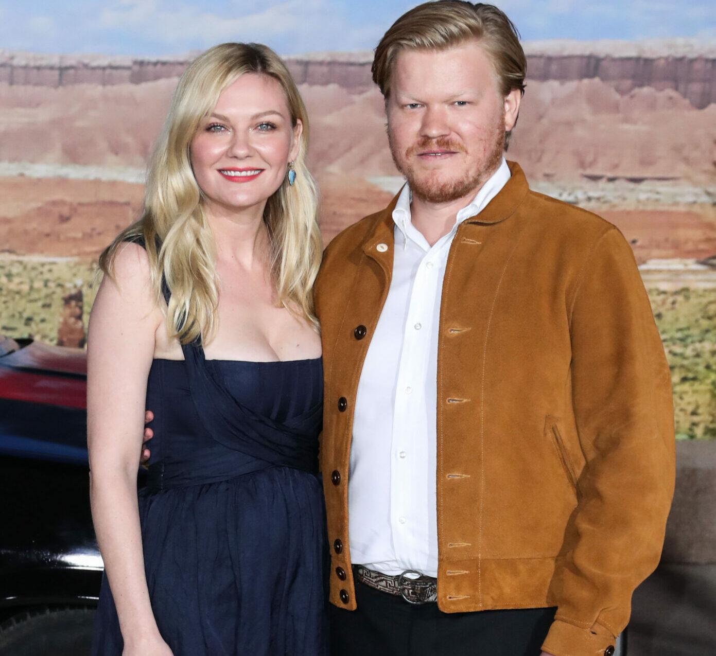 Los Angeles Premiere Of Netflix's 'El Camino: A Breaking Bad Movie' held at the Regency Village Theatre on October 7, 2019 in Westwood, Los Angeles, California, United States. 07 Oct 2019 Pictured: Kirsten Dunst, Jesse Plemons.