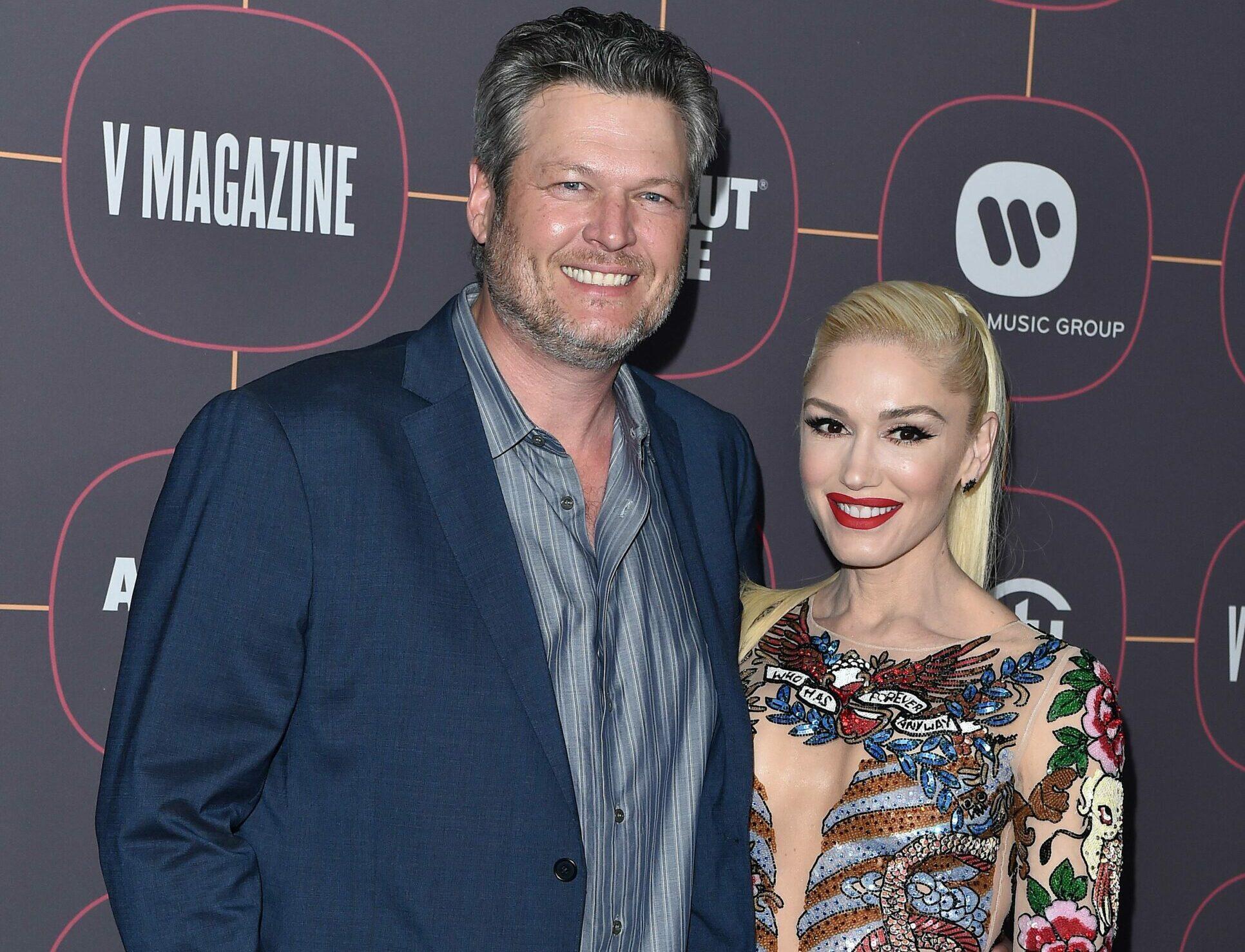 Warner Music Group Pre-Grammy Party 2020. Hollywood Athletic Club, Hollywood, California. Pictured: TeaMarr. EVENT January 23, 2020. 23 Jan 2020 Pictured: Blake Shelton,Gwen Stefani.