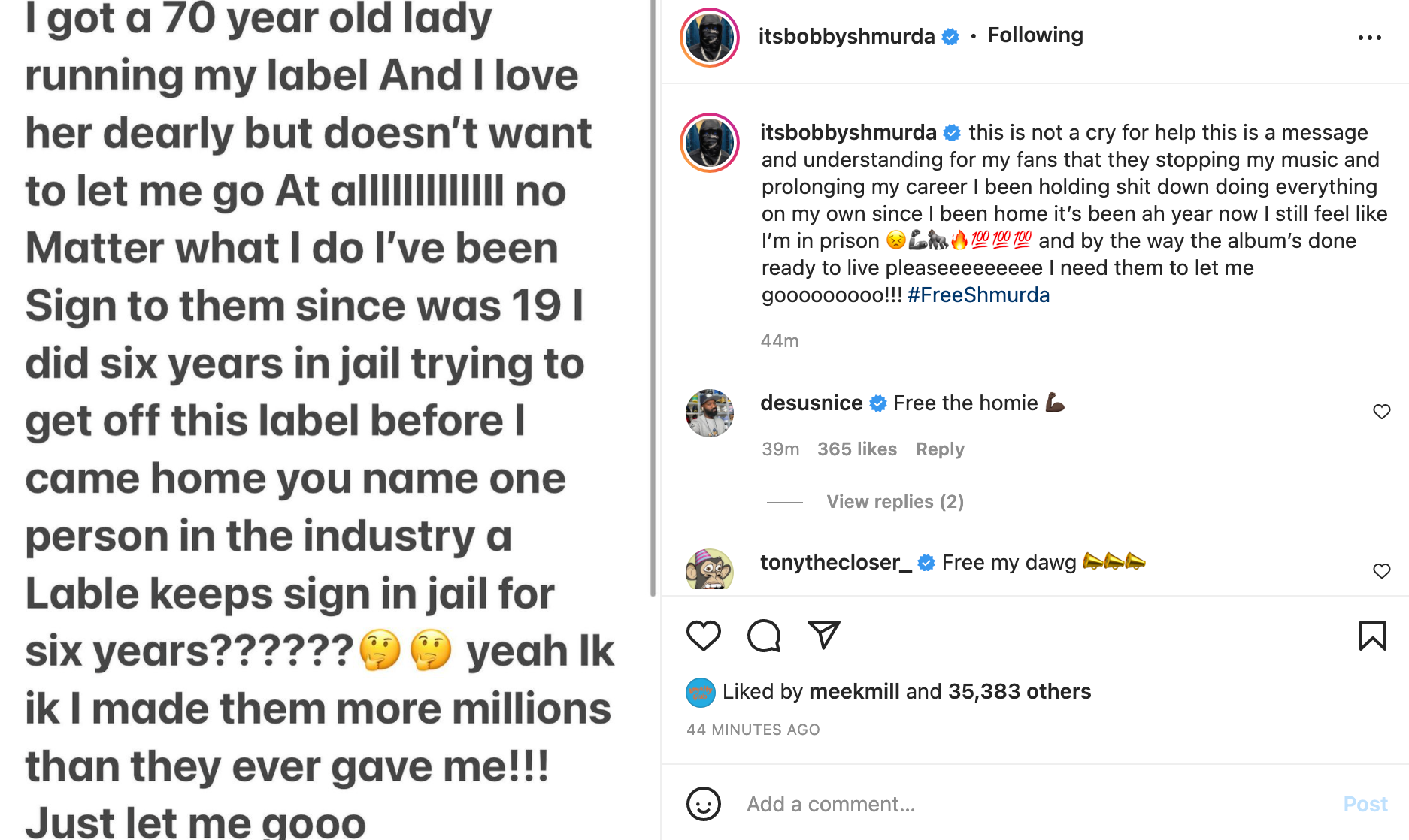 Bobby Shmurda BLASTS Record Label 'They Won't Release My Music!'