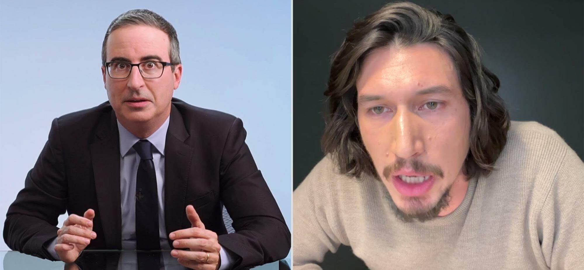 Adam Driver and John Oliver