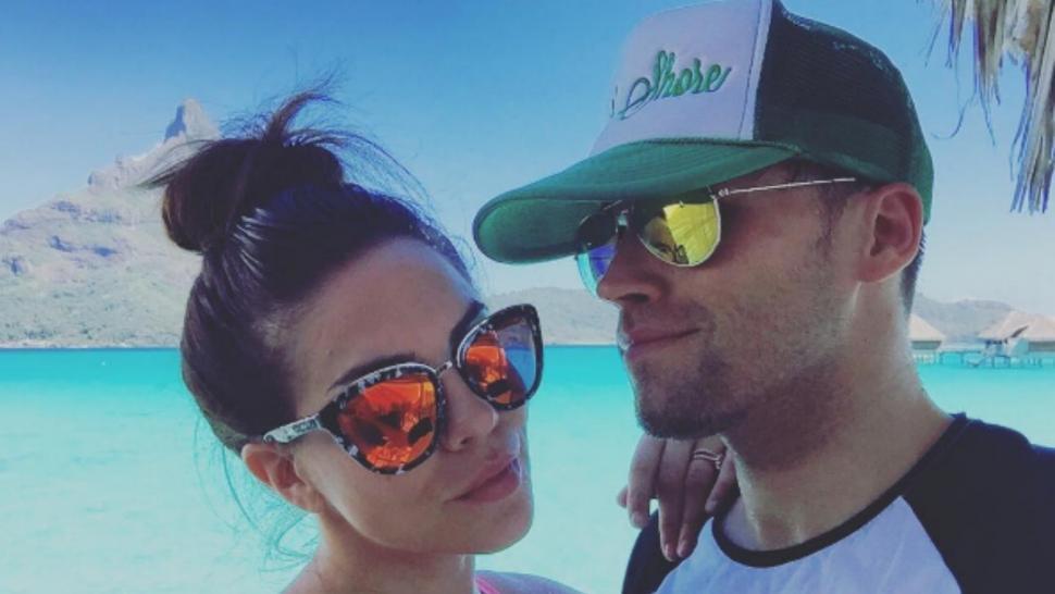 katie maloney and tom schwartz on the beach