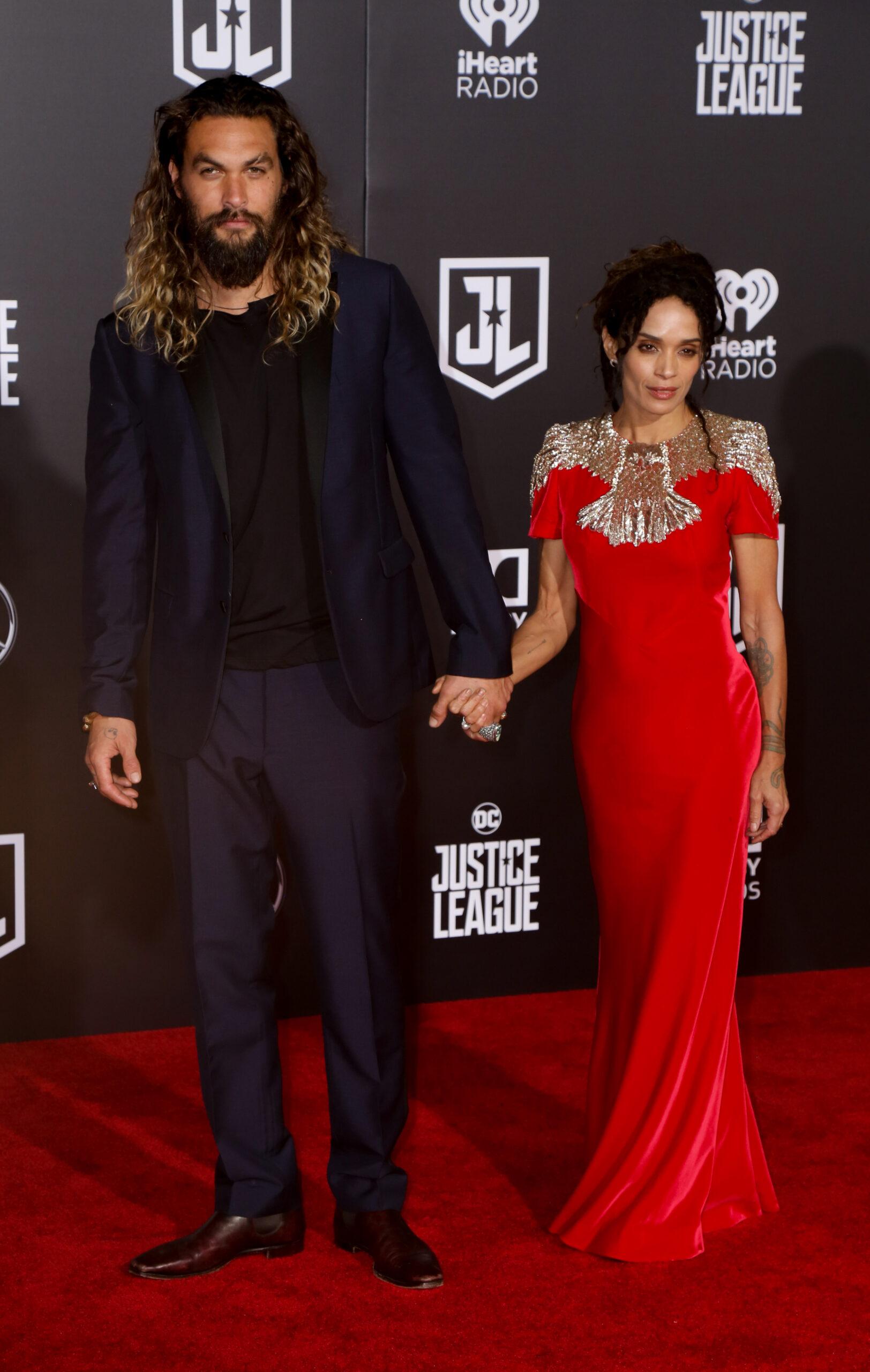 Jason Momoa, Lisa Bonet at the Los Angeles premiere of 'Justice League'