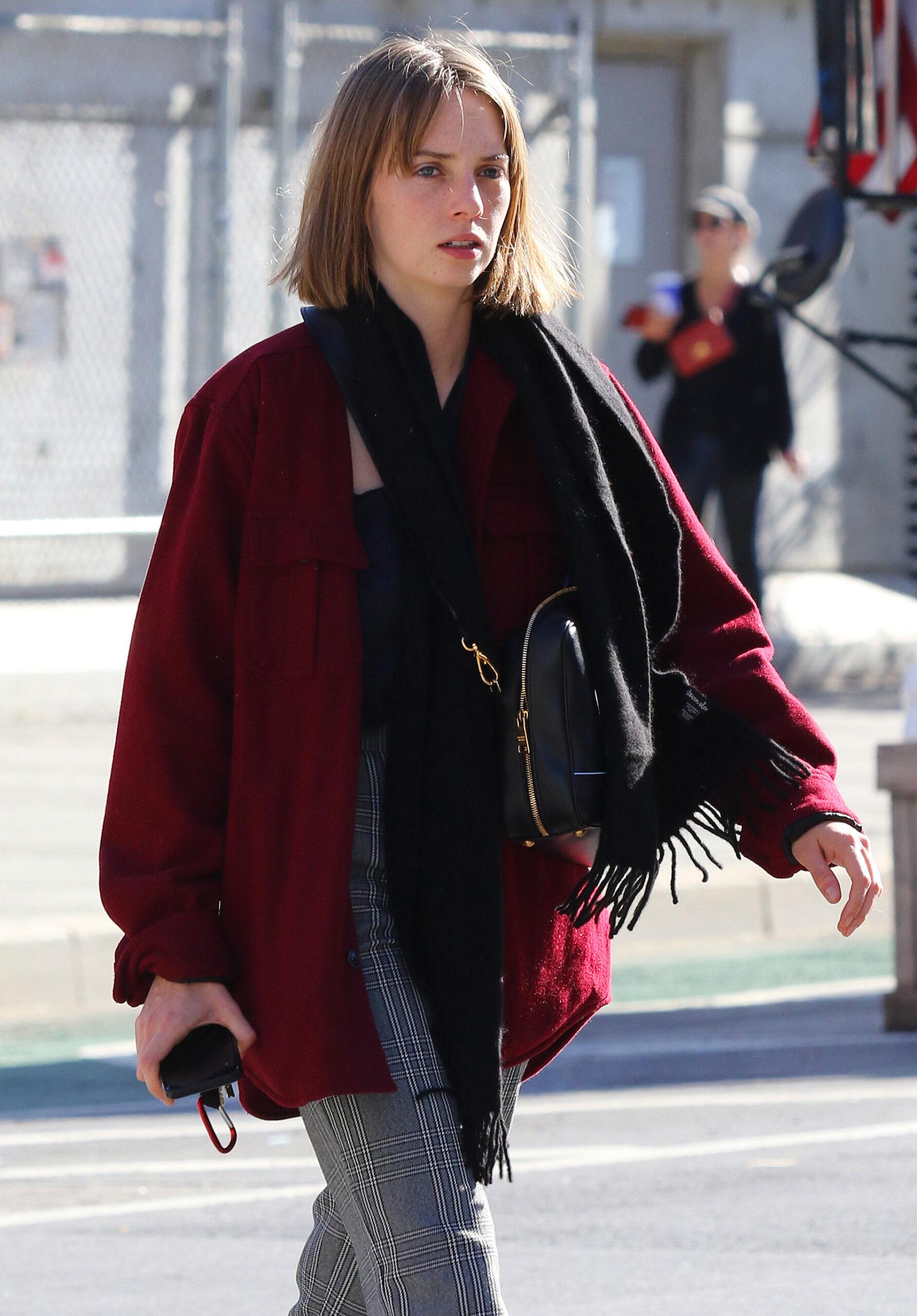 Stranger Things star Maya Hawke looks happy while walking with male friend after having lunch in NYC