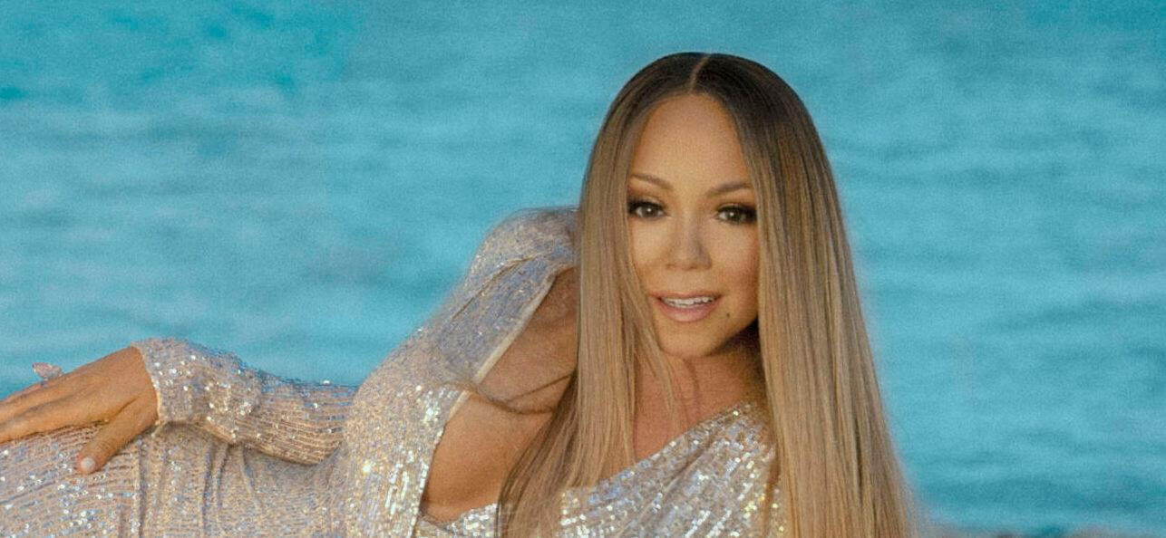 Mariah Carey looks glamorous on a beach to launch her new liqueur Black Irish