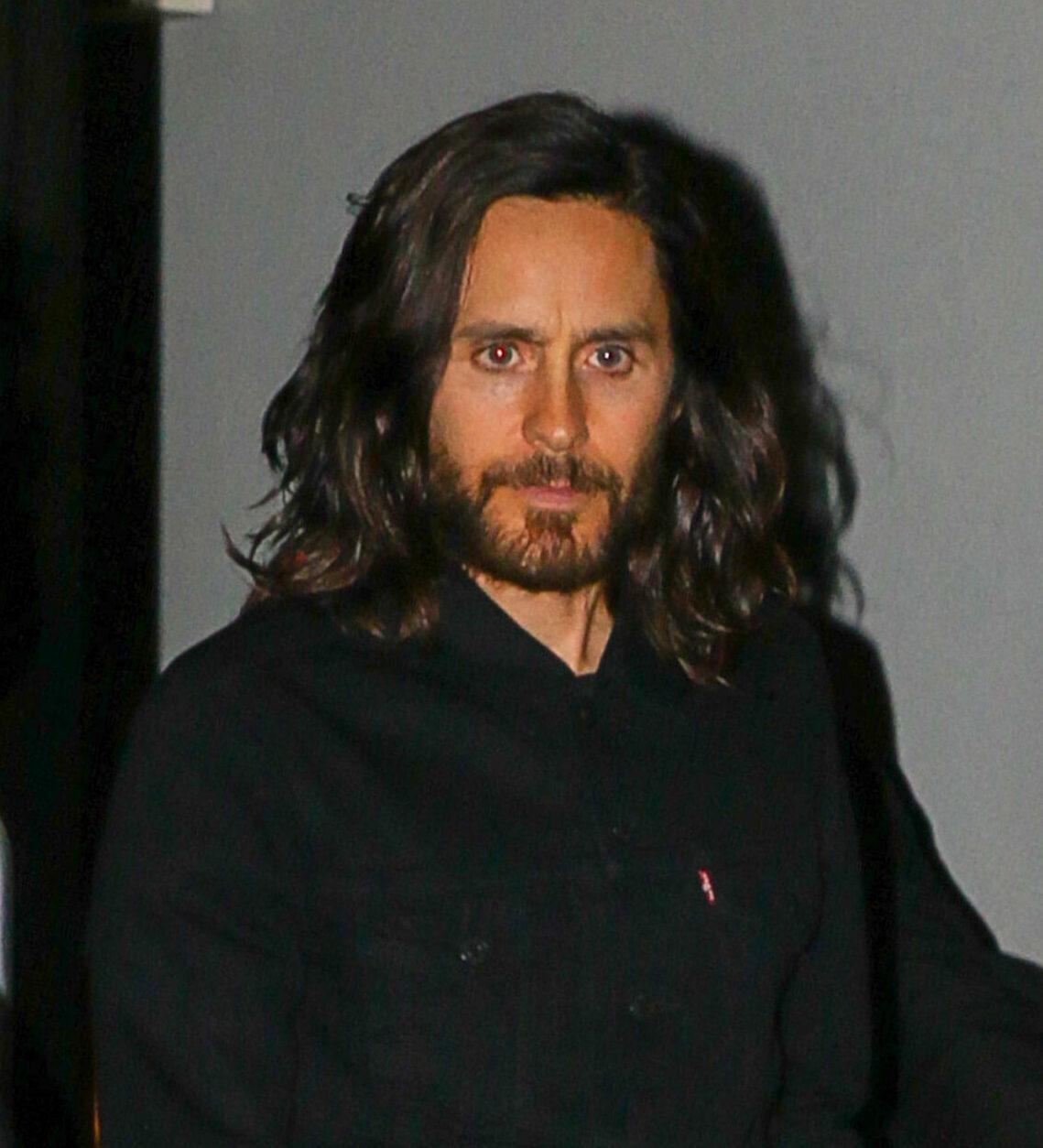 Jared Leto was spotted leaving quot House Of Gucci quot Q amp A in NYC On Nov 15 2021